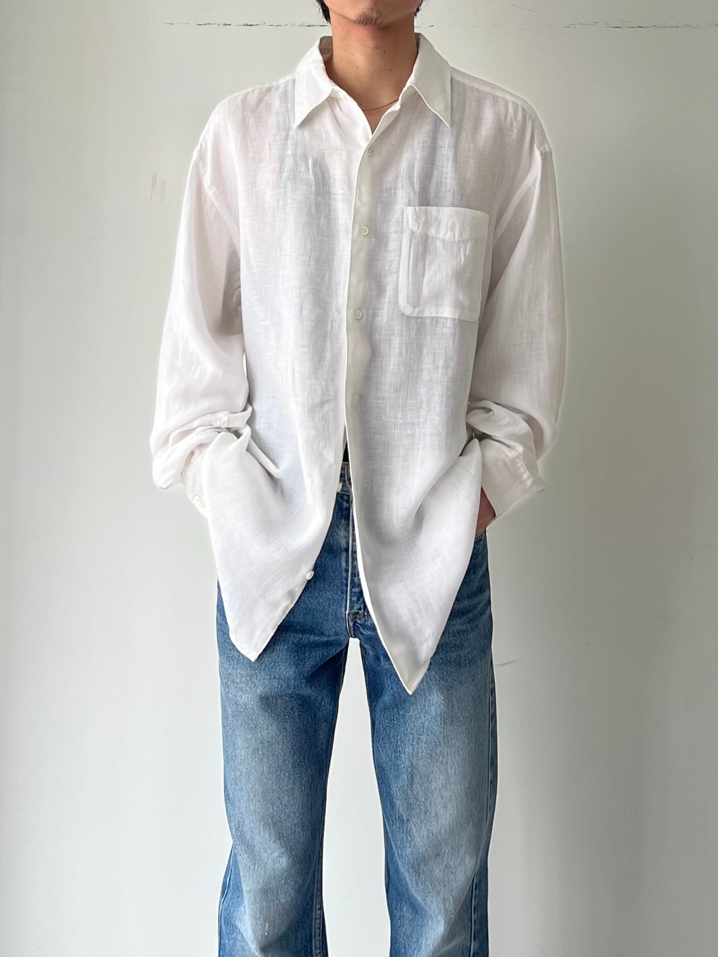 00's BANANA REPUBLIC linen shirt