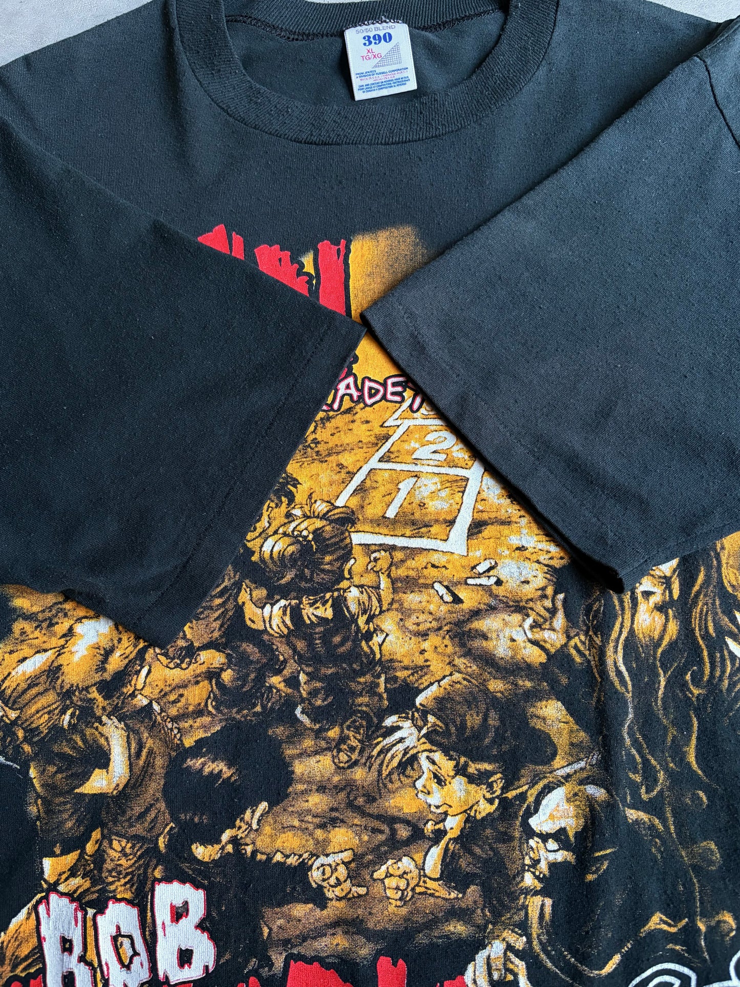 90's KORN × ROB ZOMBIE music t-shirt "Made in USA"