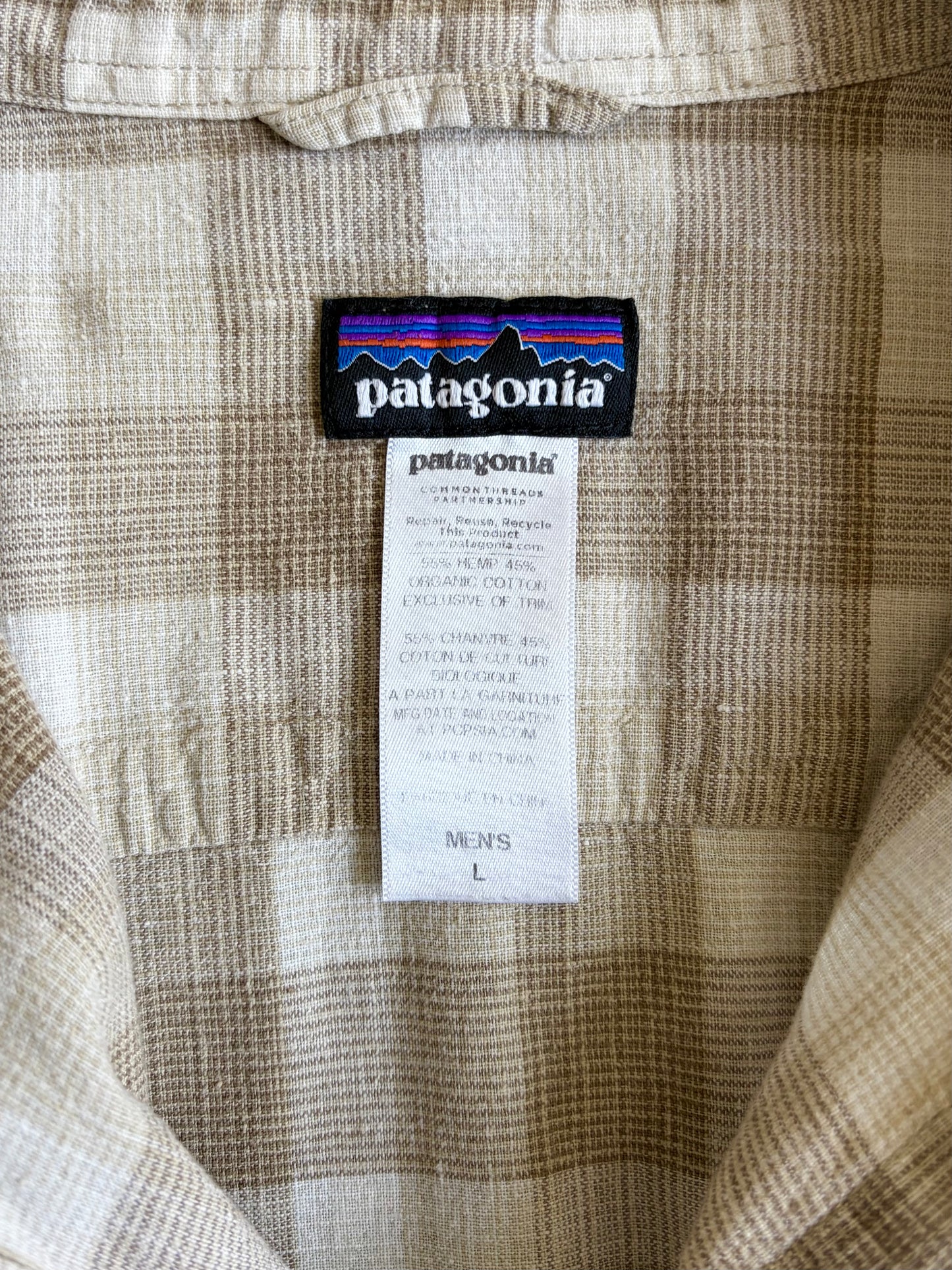 00's patagonia hemp x cotton shirt