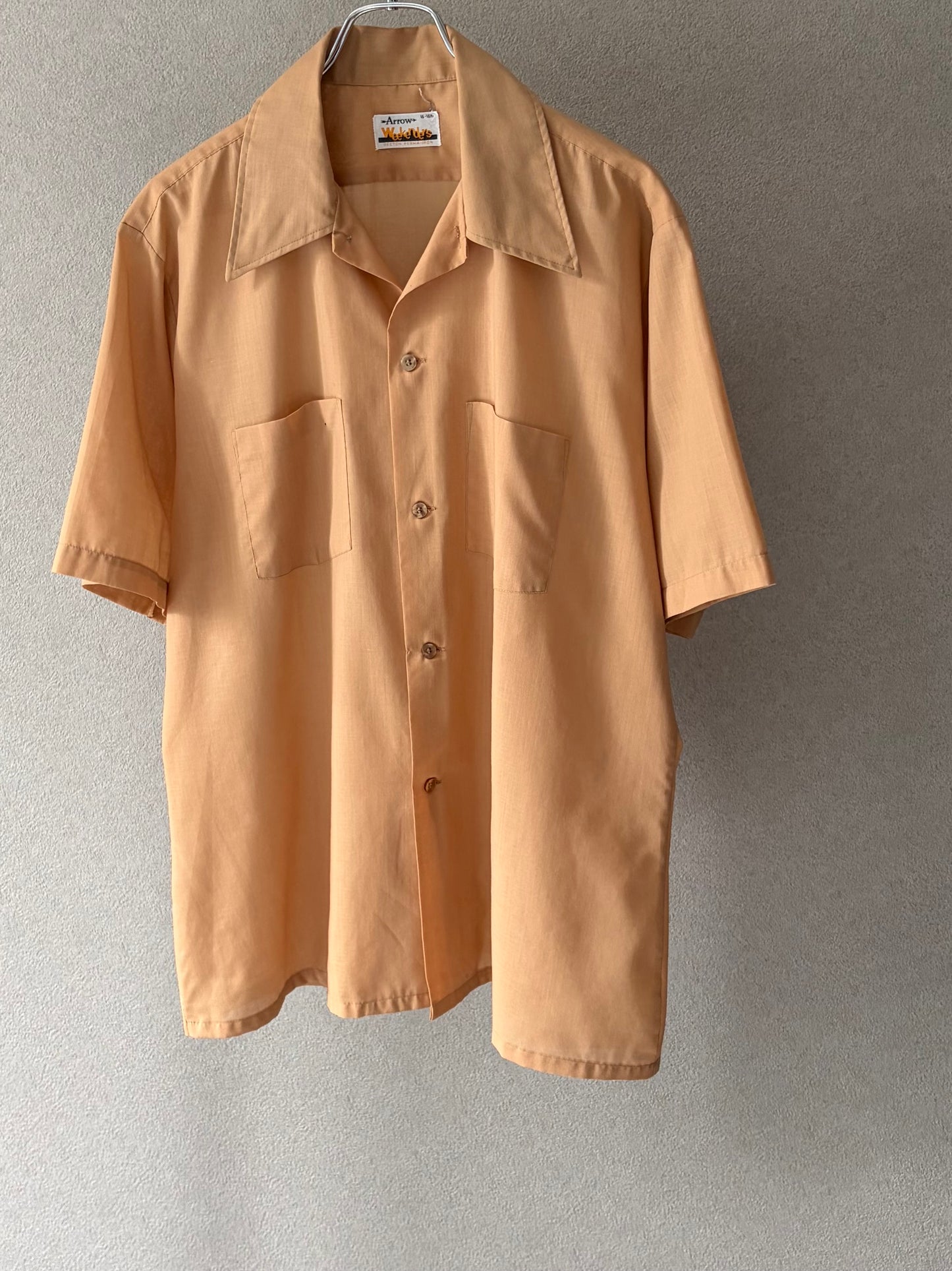 70's ARROW open collar shirt