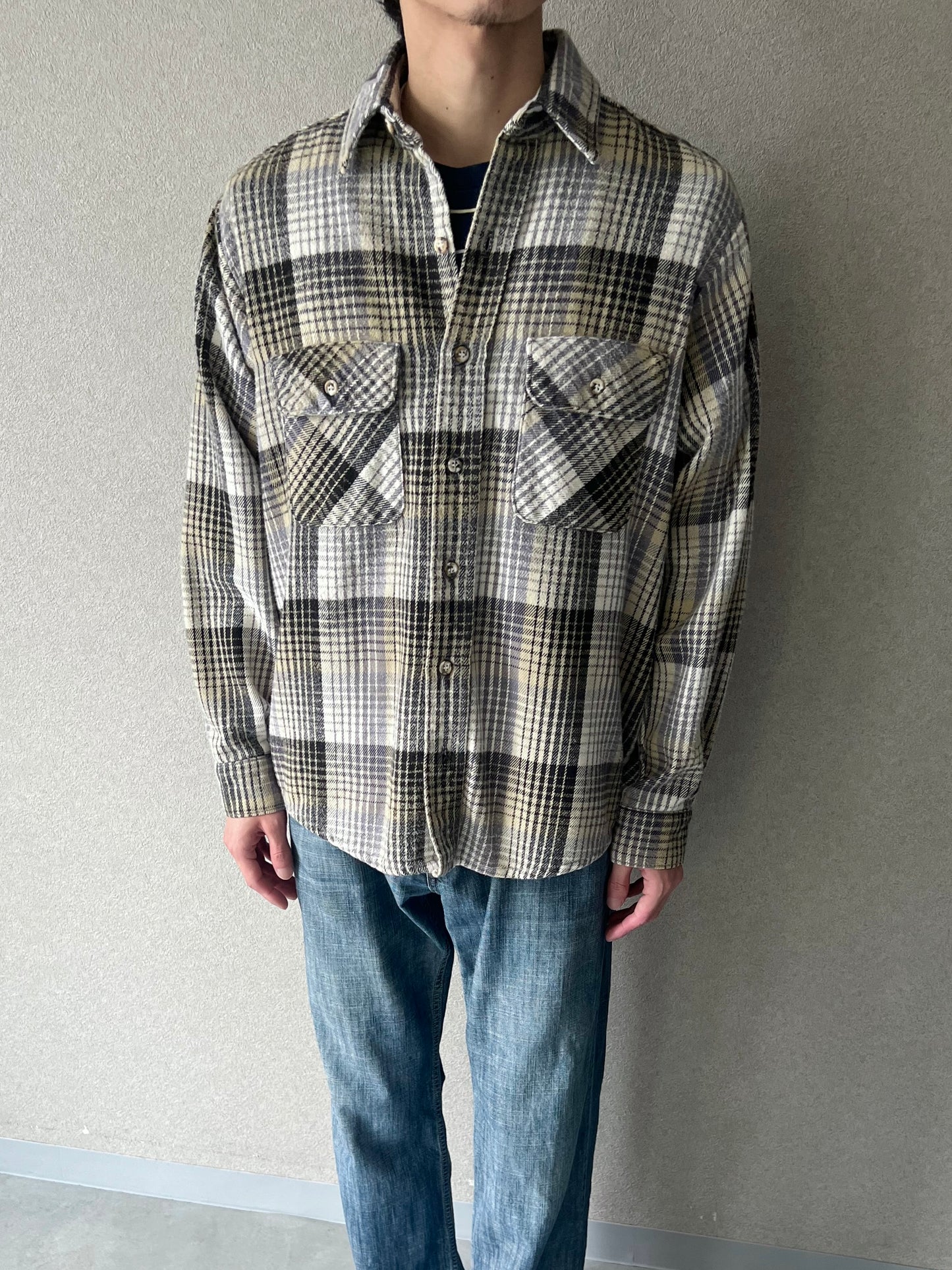 90's FIVE BROTHER flannel shirt