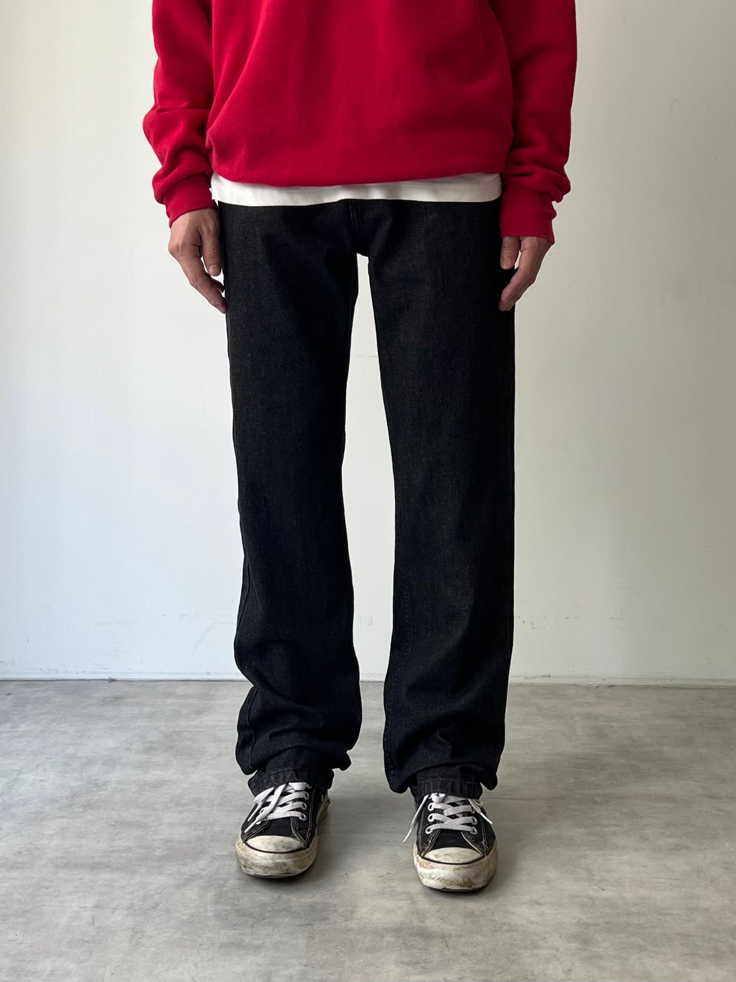 00's Levi's 501 black denim "Yarn Dyed"