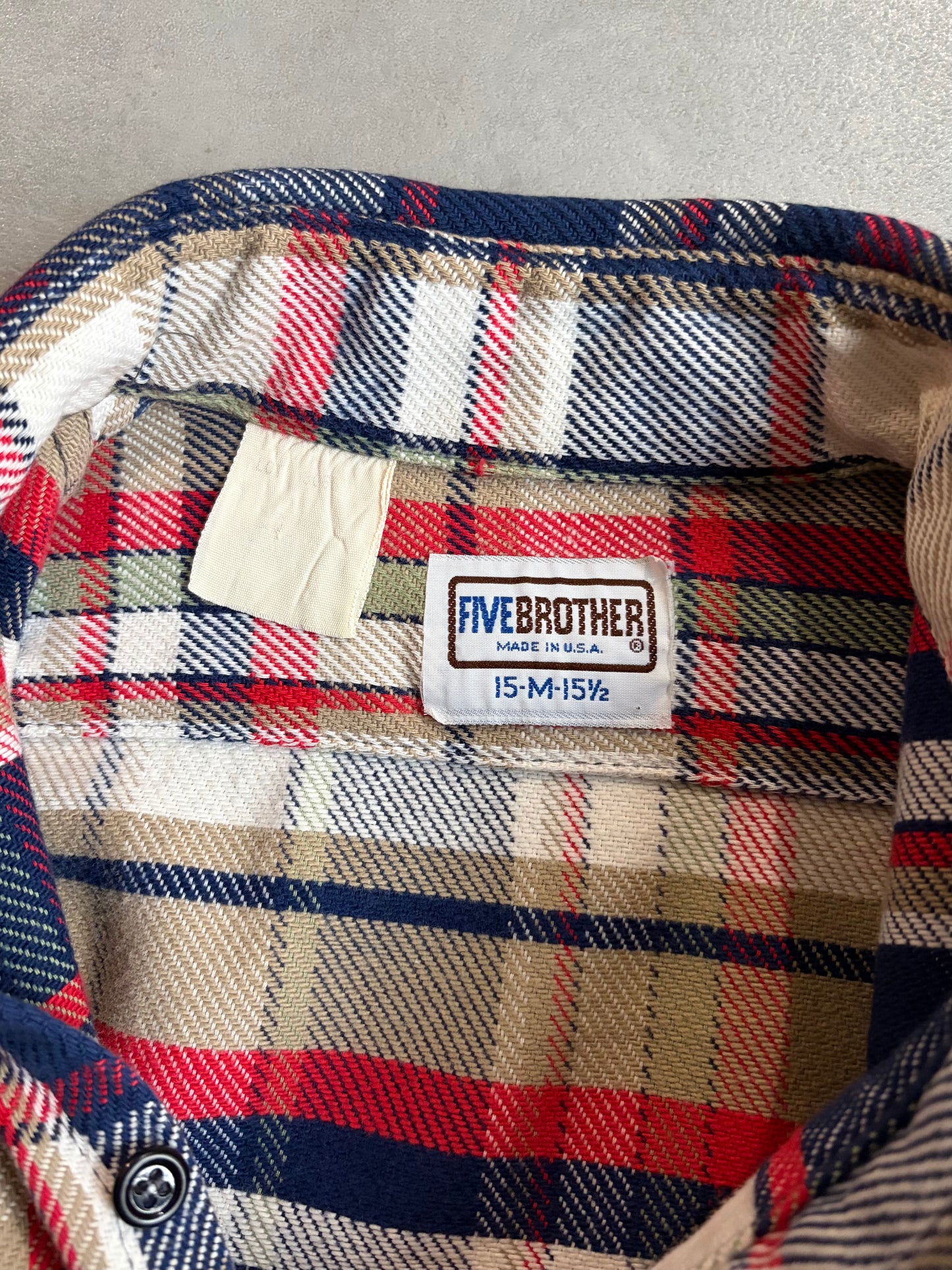 70's〜 FIVE BROTHER flannel shirt "Made in USA"