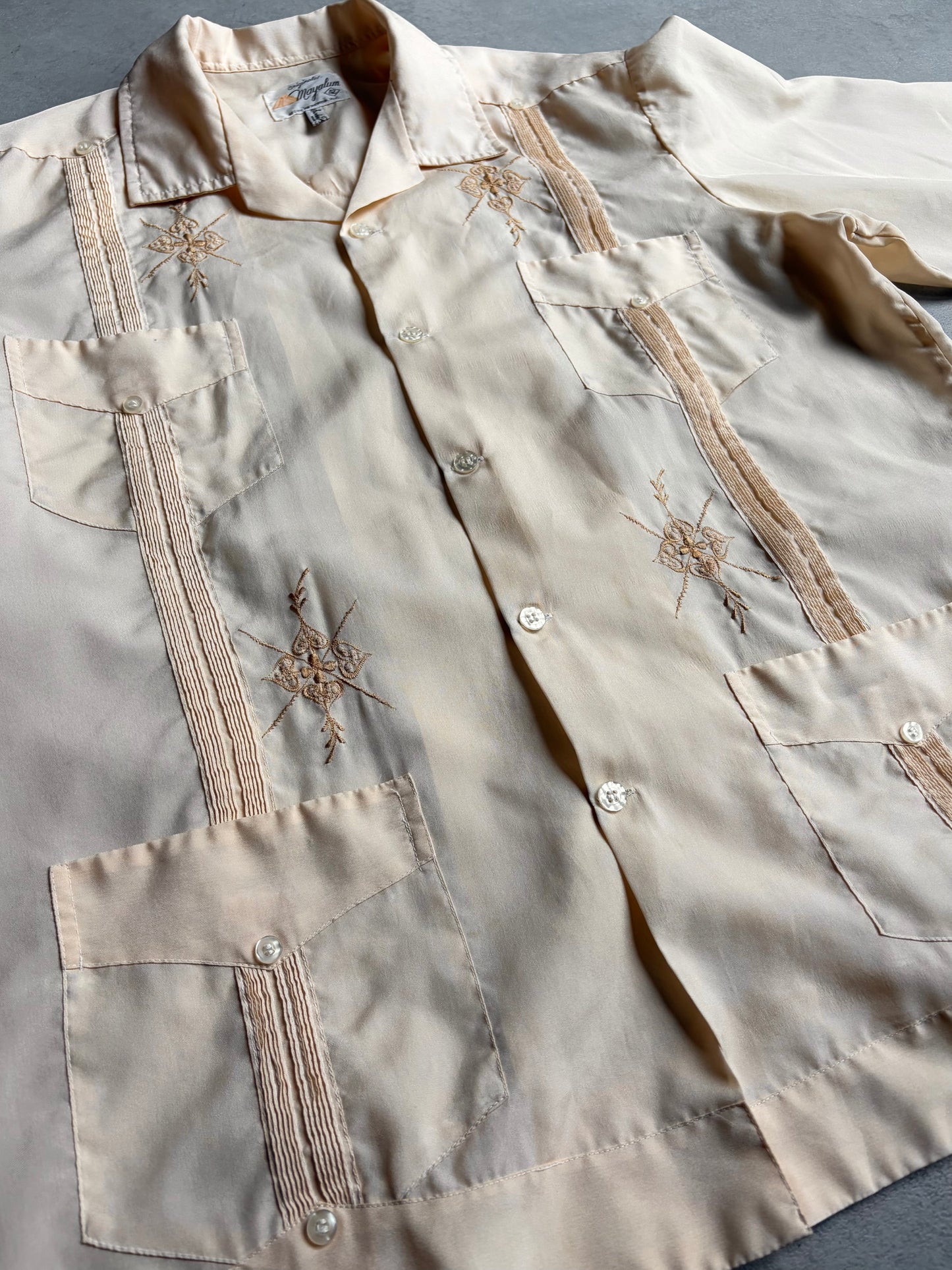 80's Mayalan L/S guayabera shirt