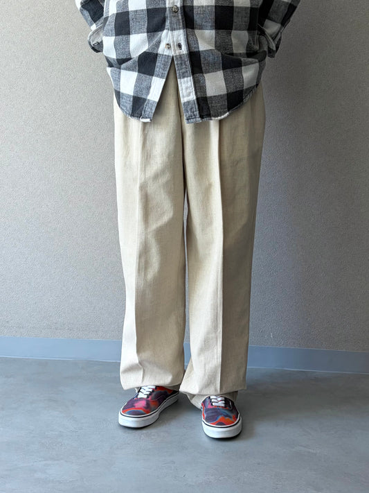 90's PERRY ELLIS linen×cotton slacks