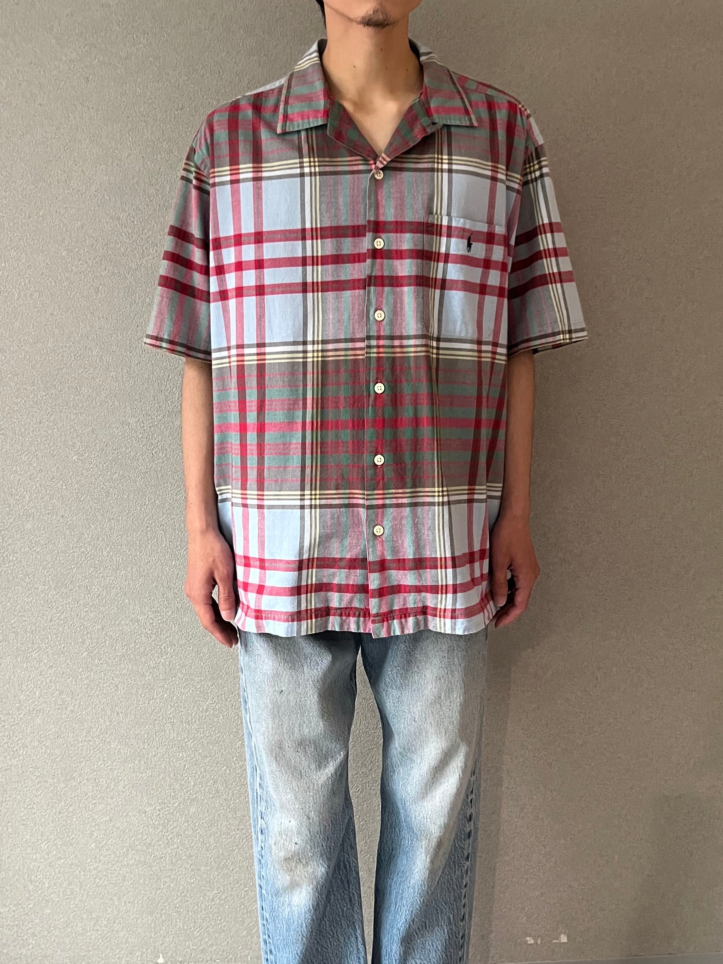 90's Polo Ralph Lauren open collar shirt "CALDWELL"