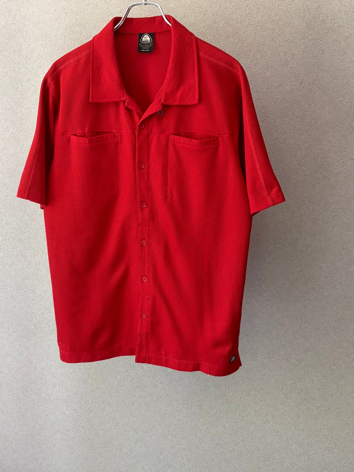 00's NIKE ACG open collar shirt
