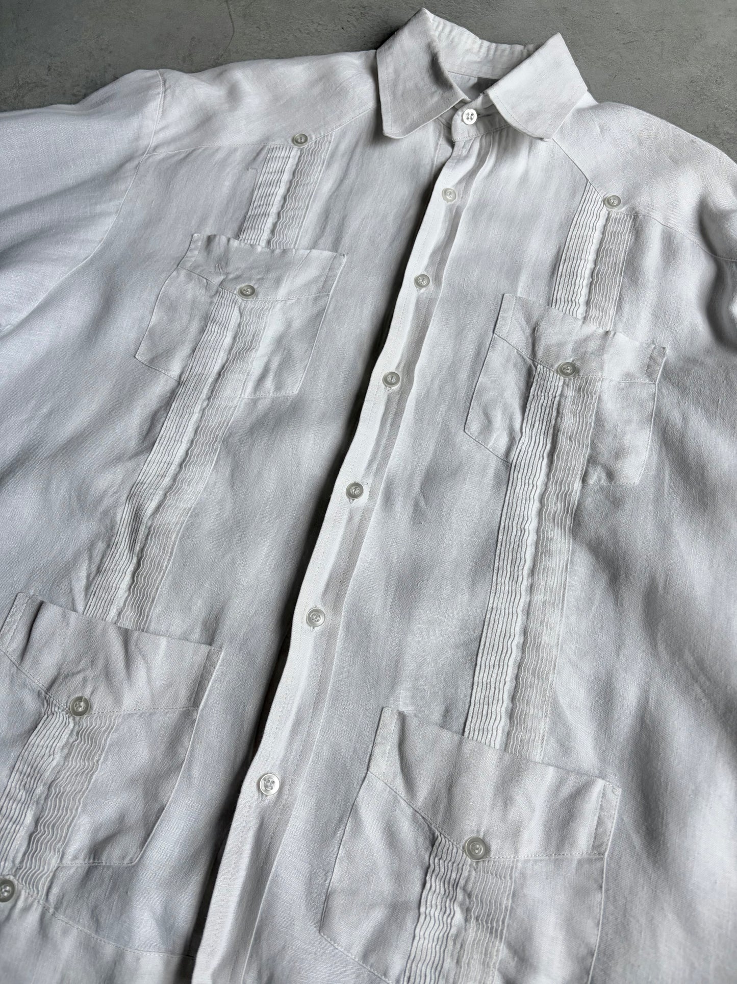 80's〜 UNKNOWN linen guayabear shirt