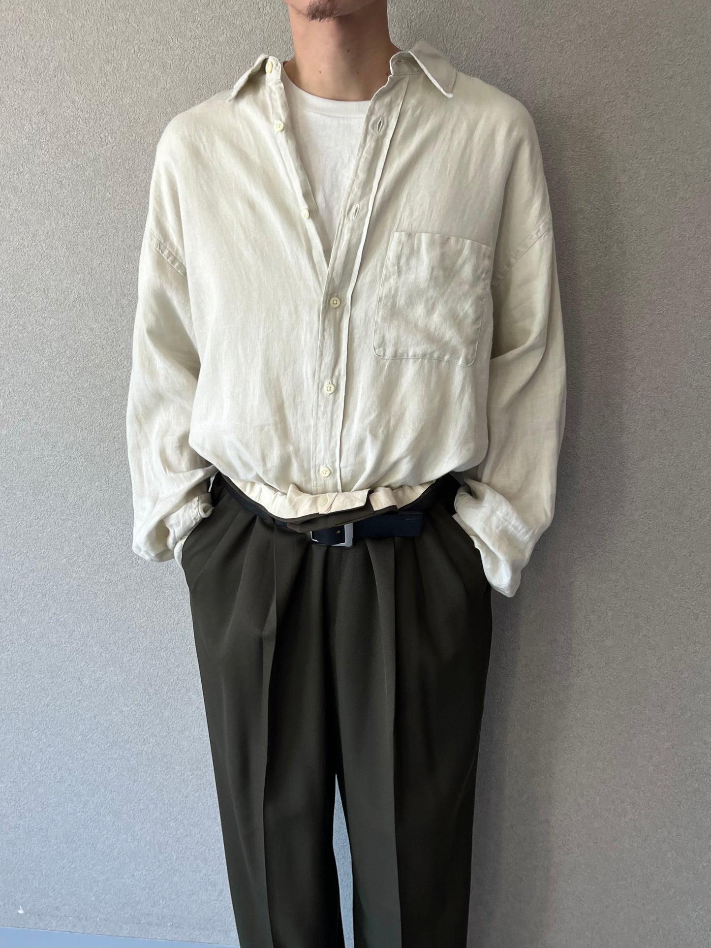 00's BANANA REPUBLIC irish linen shirt
