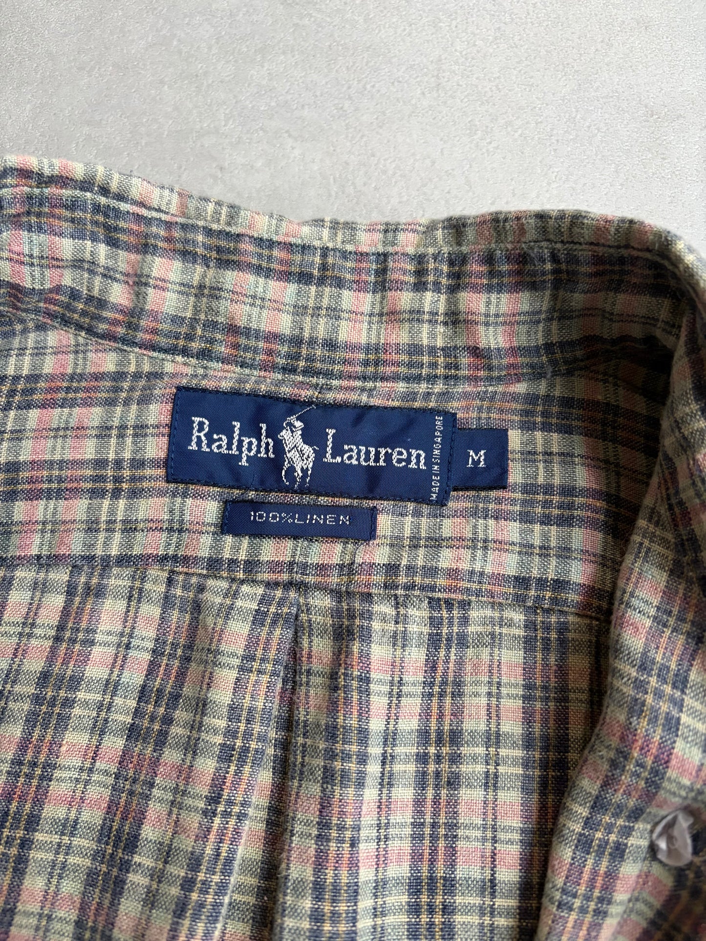 80's Polo Ralph Lauren linen BD shirt