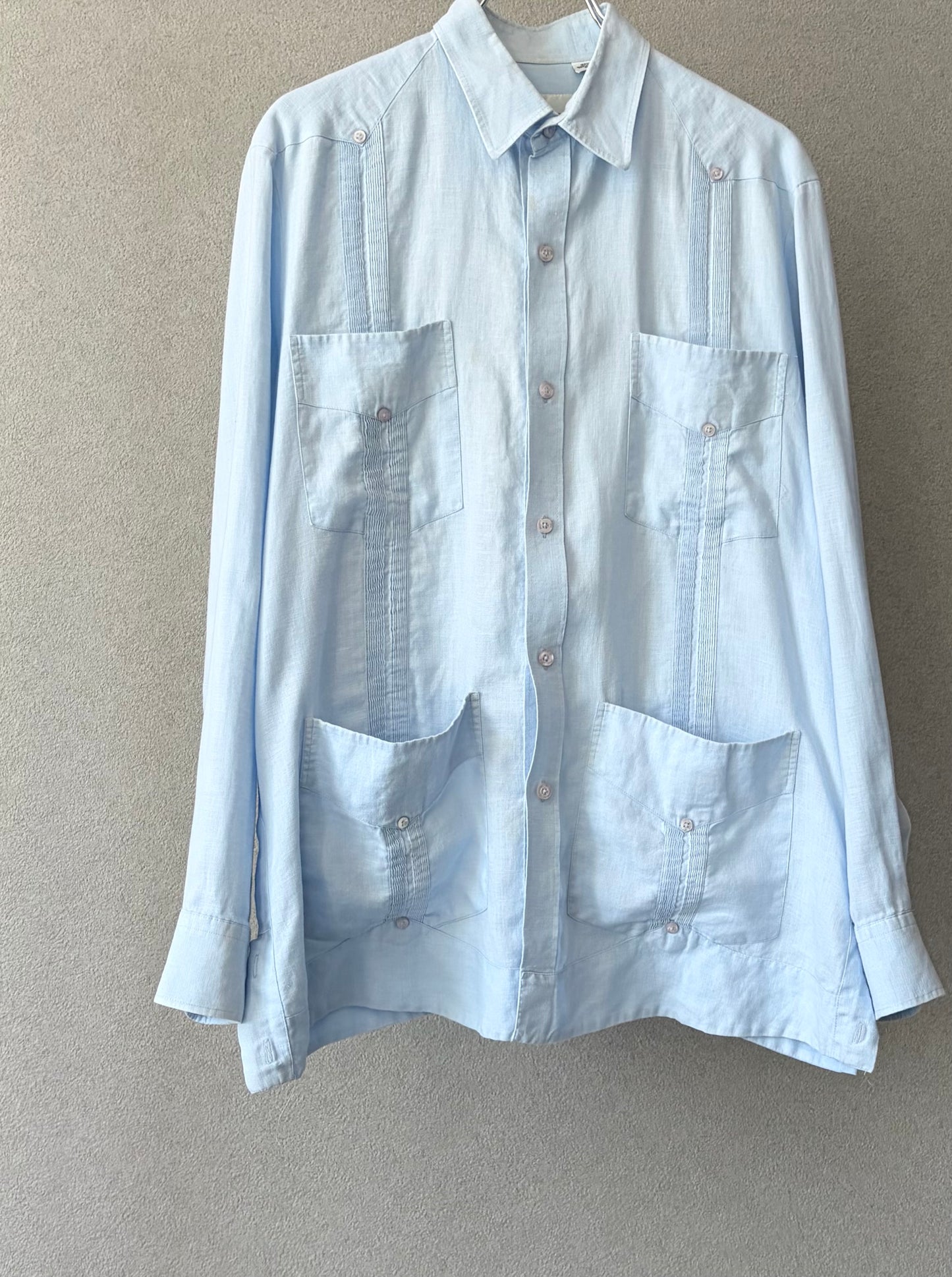 90's PANABRISA CORONA linen guayabera shirt