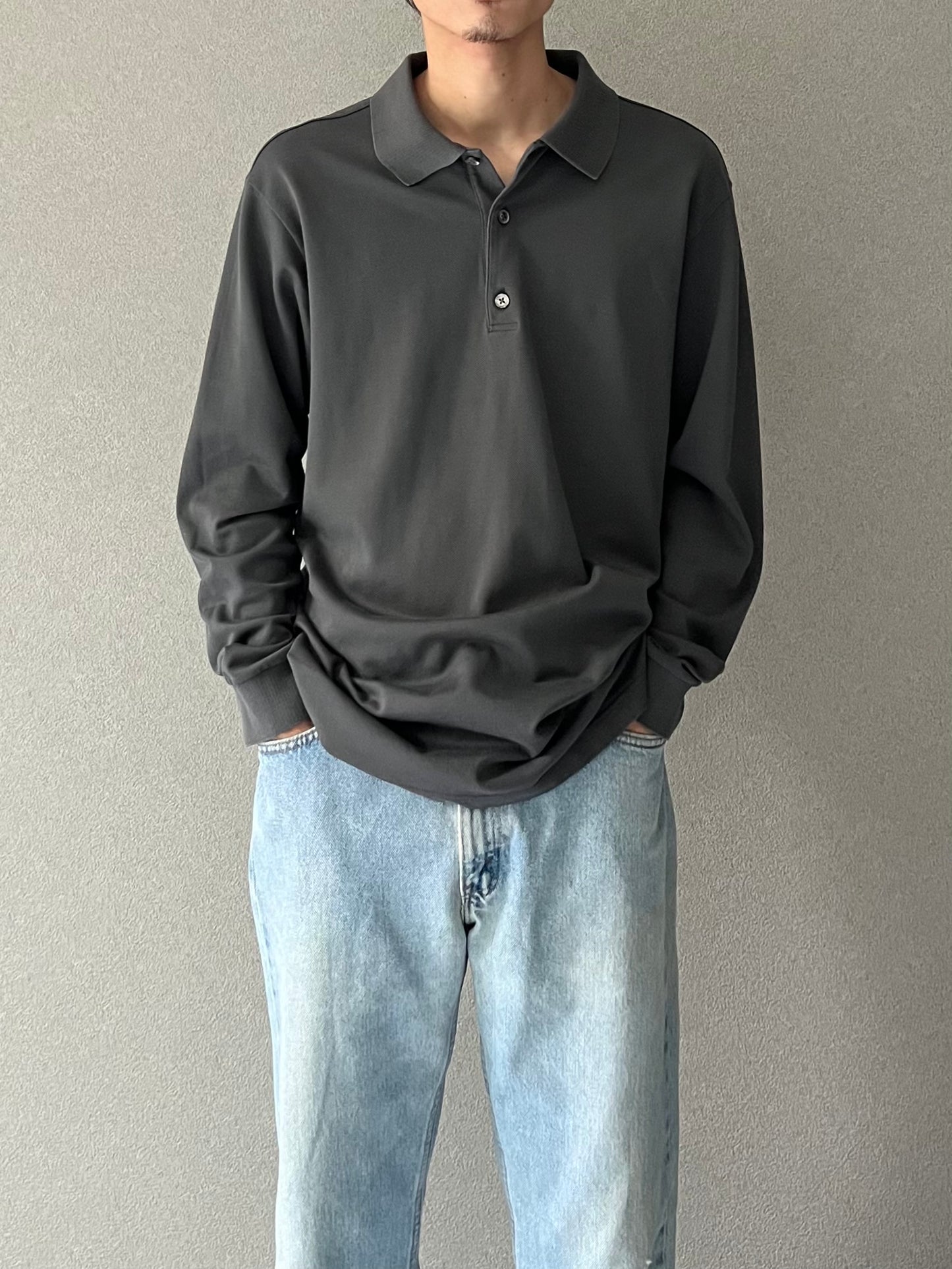 00's Neiman Marcus L/S polo shirt "Made in ITALY"