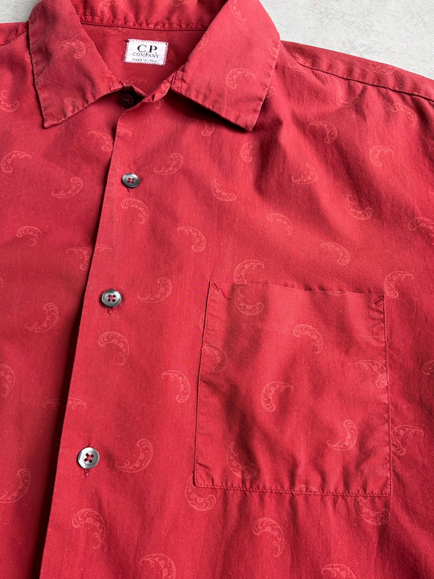 90's〜 C.P. COMPANY open collar shirt "Made in ITALY"