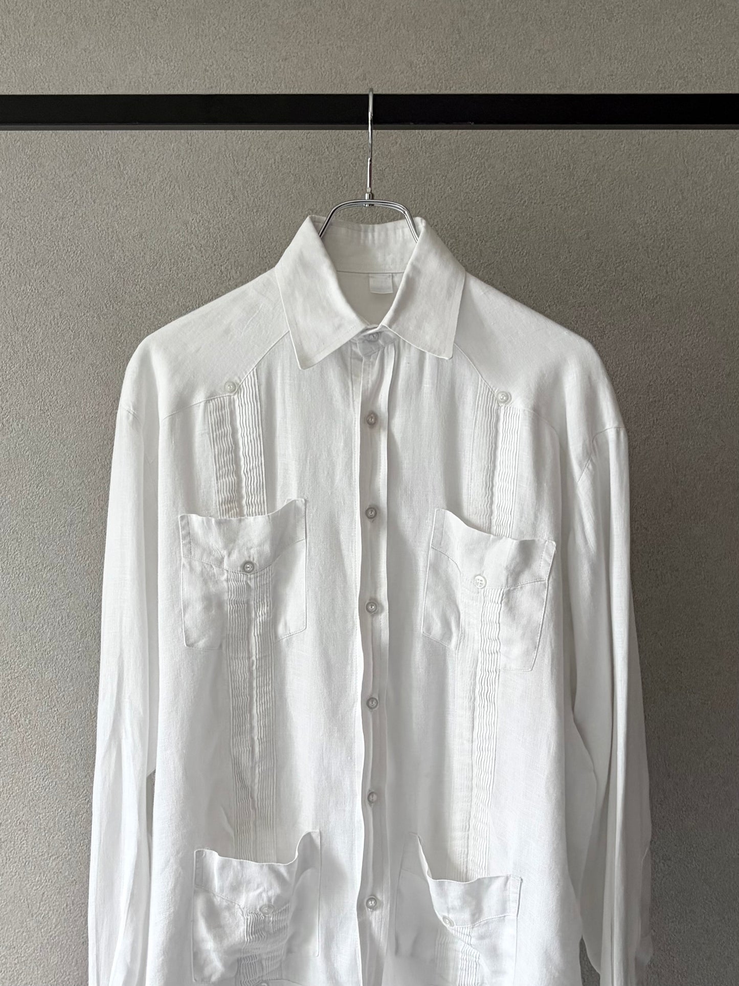 80's〜 UNKNOWN linen guayabear shirt