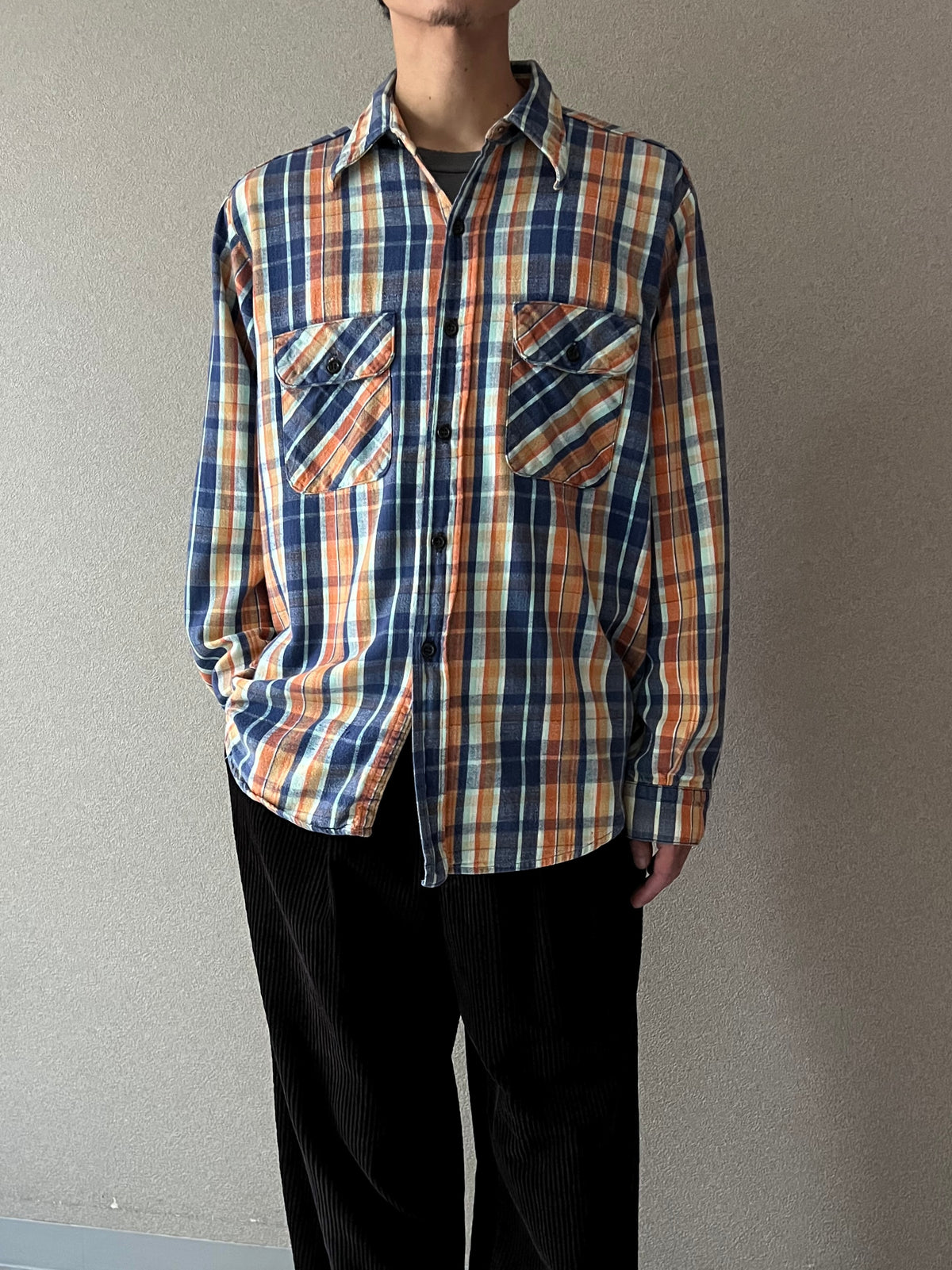 60's FIVE BROTHER flannel shirt