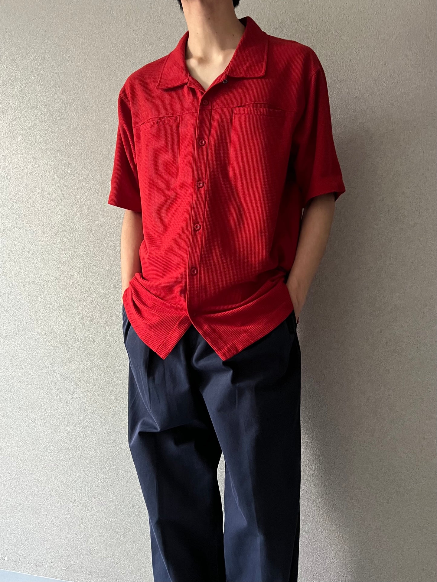 00's NIKE ACG open collar shirt