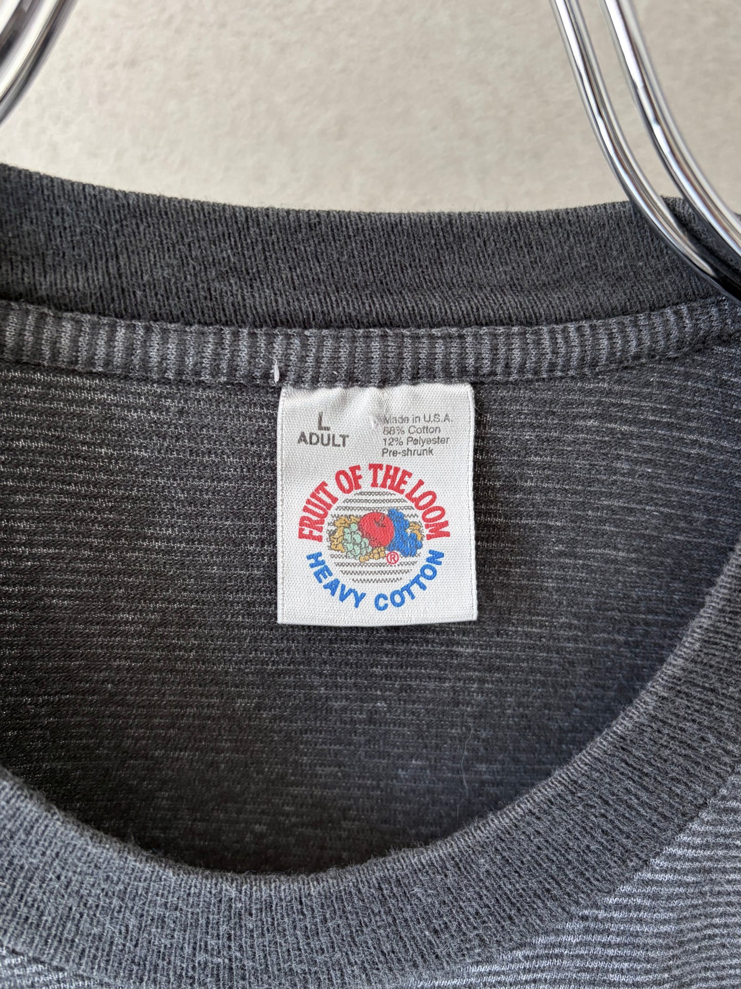 90's FRUIT OF THE LOOM border t-shirt "Made in USA"
