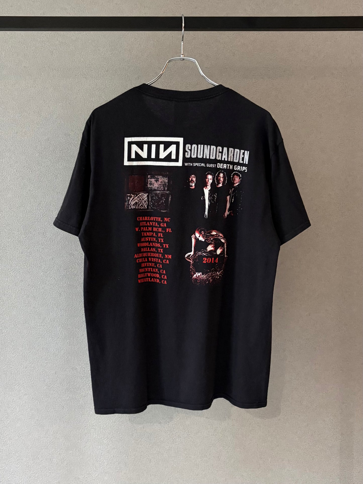 10's Nine Inch Nails × SOUNDGARDEN music t-shirt