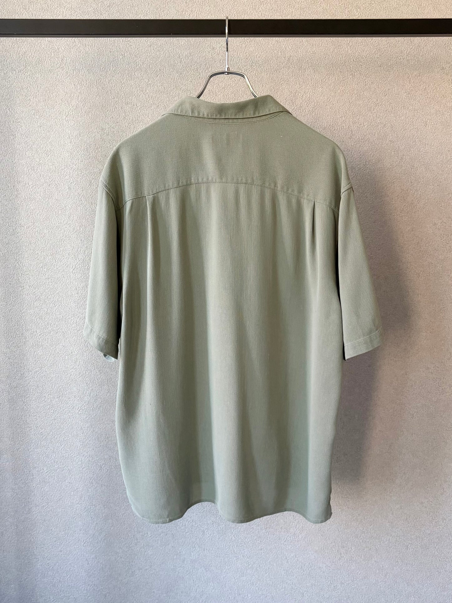 00's VAN HEUSEN open collar silk shirt