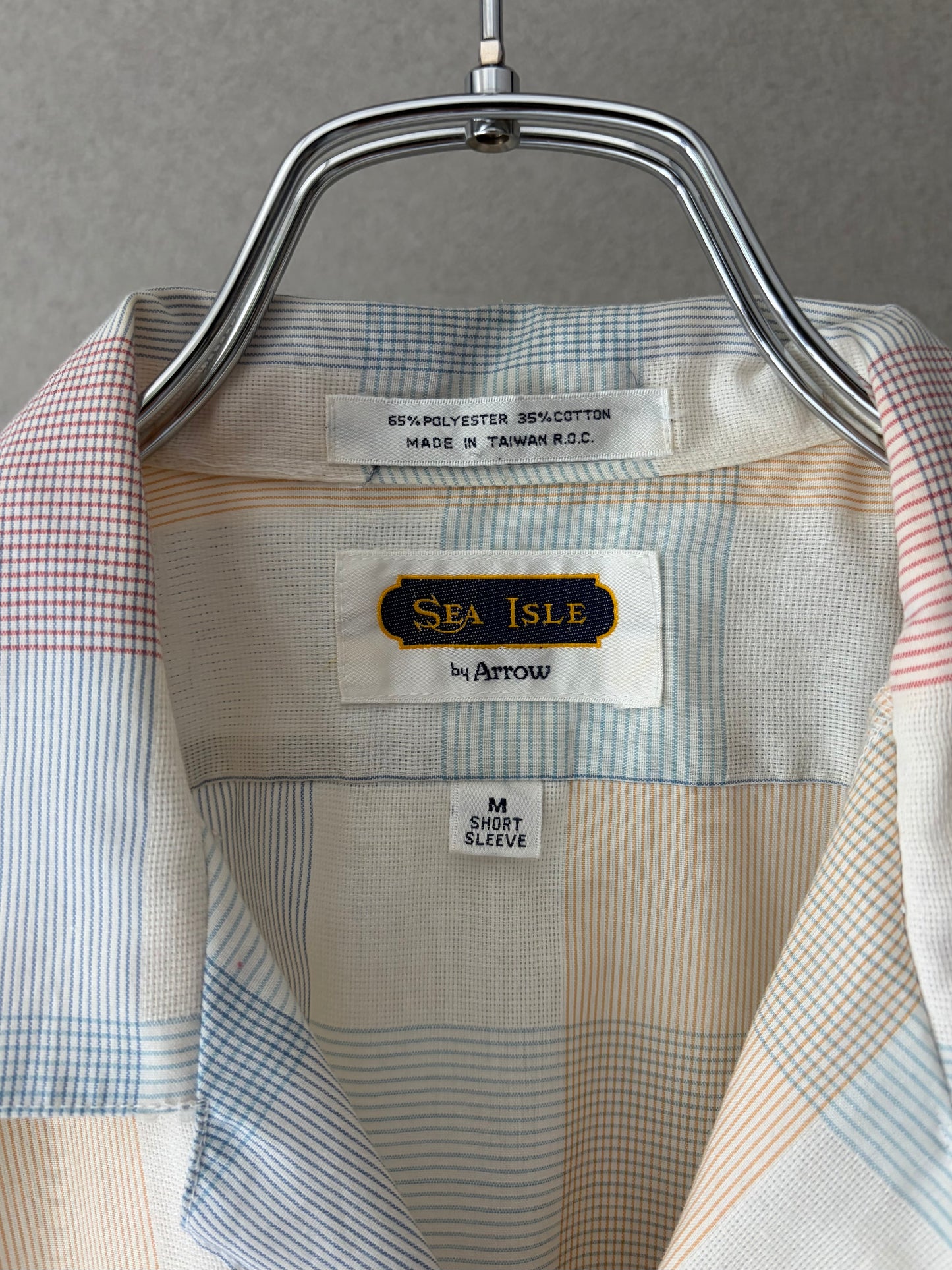 80's ARROW open collar shirt