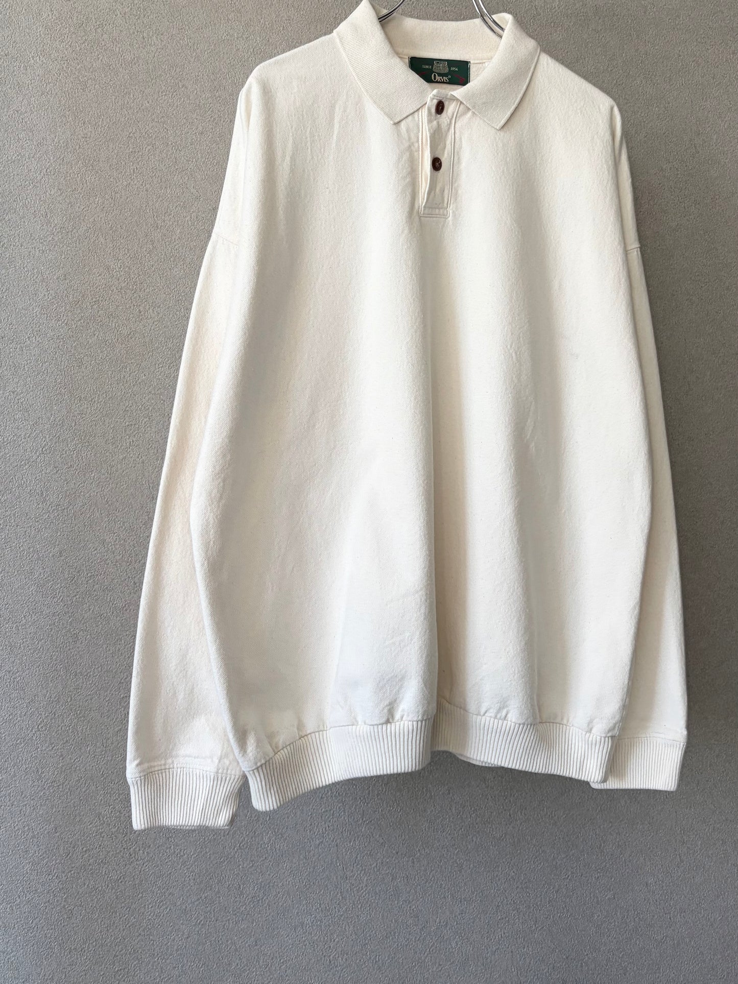 90's ORVIS sweat polo shirt "Made in USA"