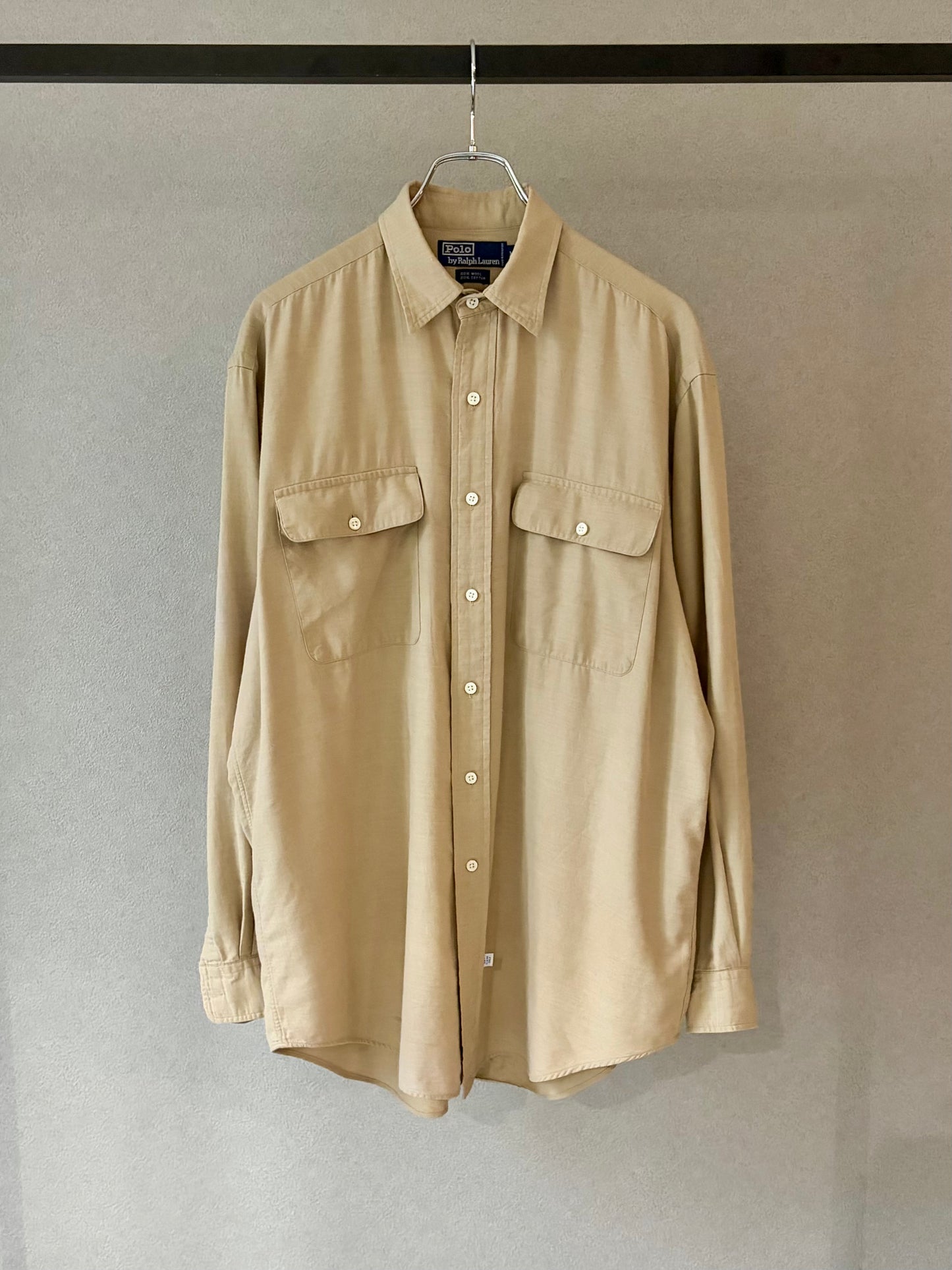 80's〜 Polo Ralph Lauren wool × cotton shirt