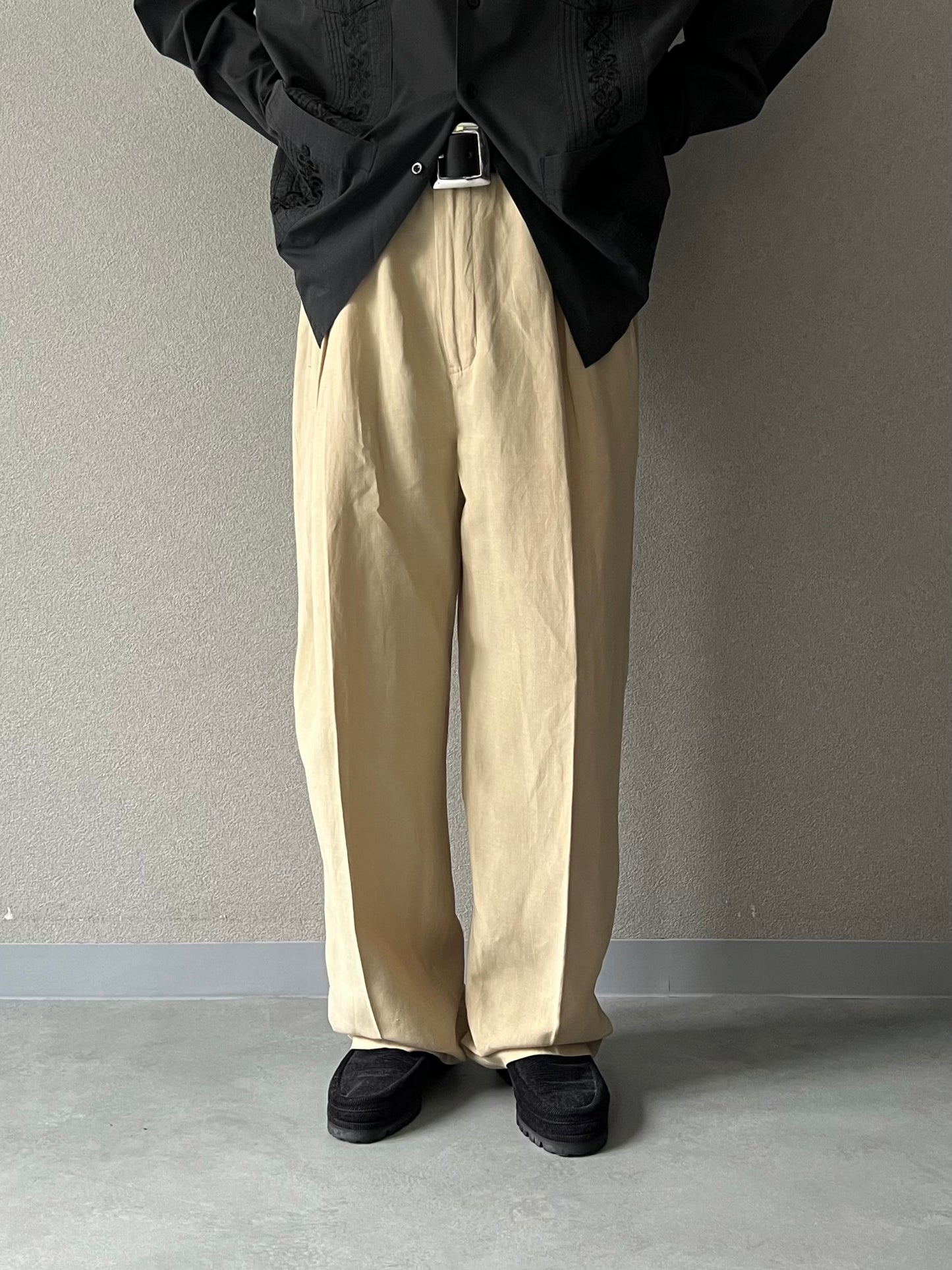00's Polo Ralph Lauren linen×silk slacks