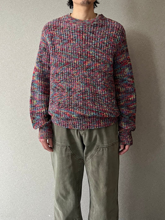 90's ITRUK cotton knit sweater "Made in USA"