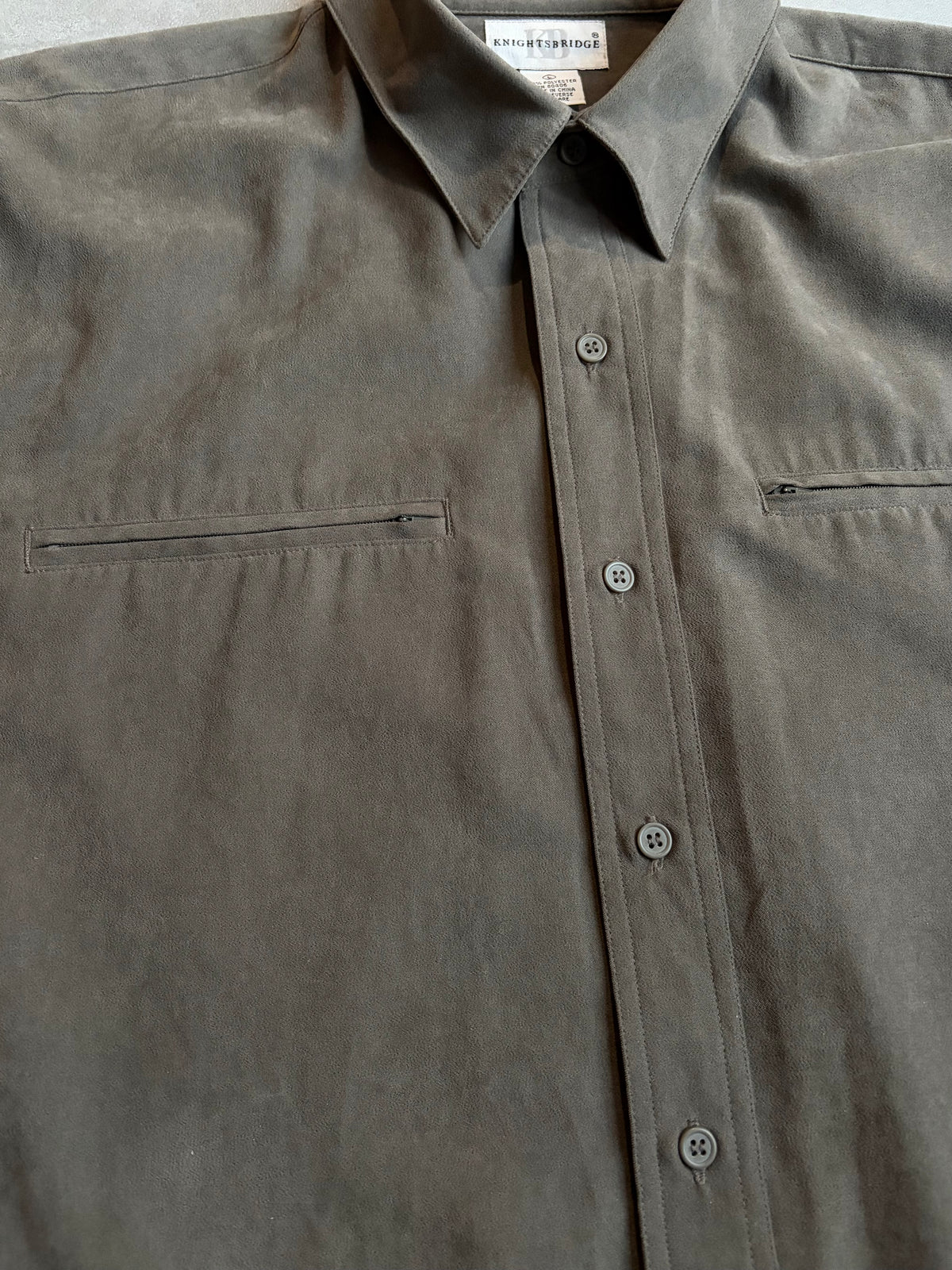 00's KNIGHTSBRIDGE faux suede shirt