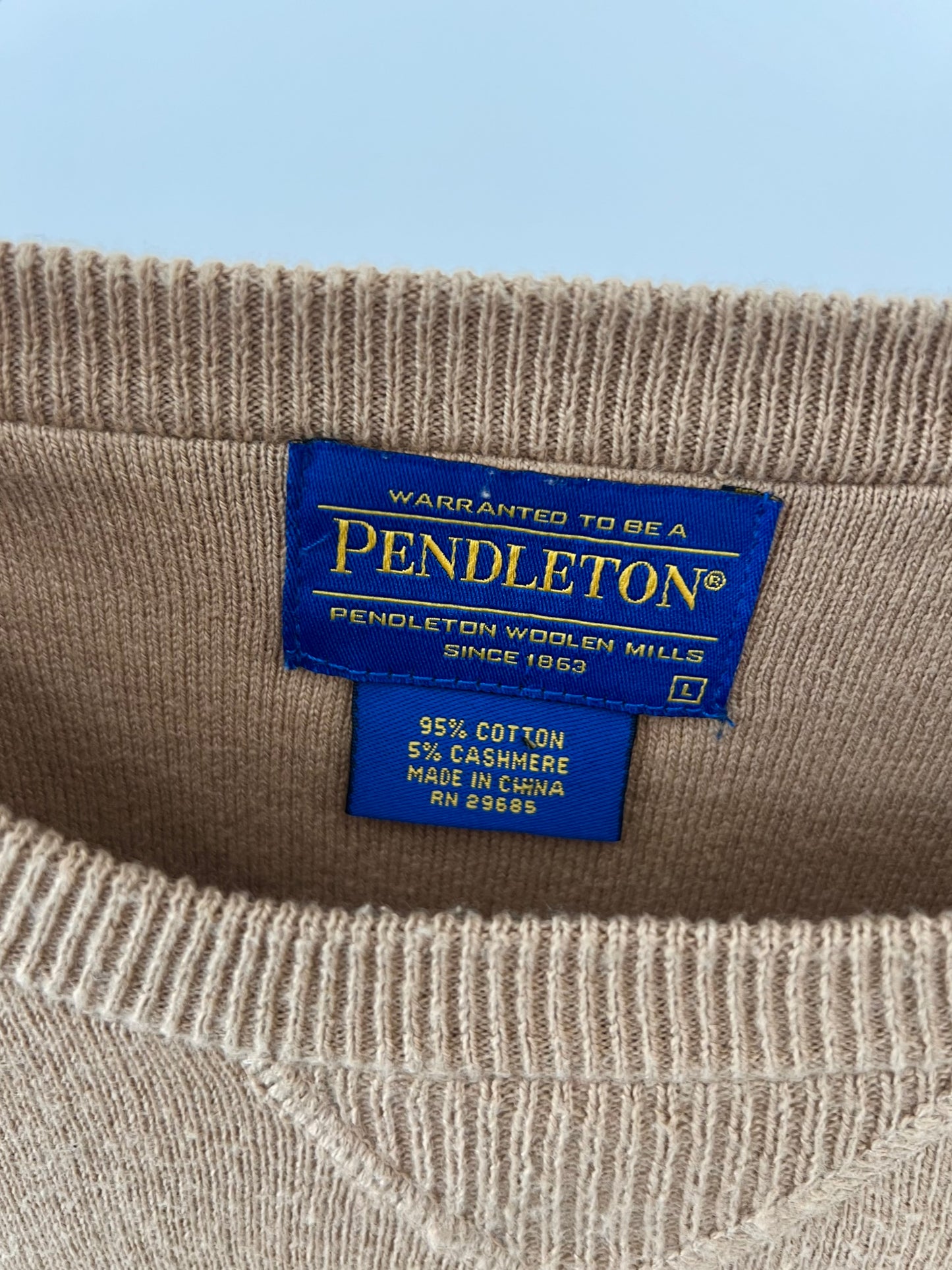 00's PENDLETON cashmere blend knit sweater