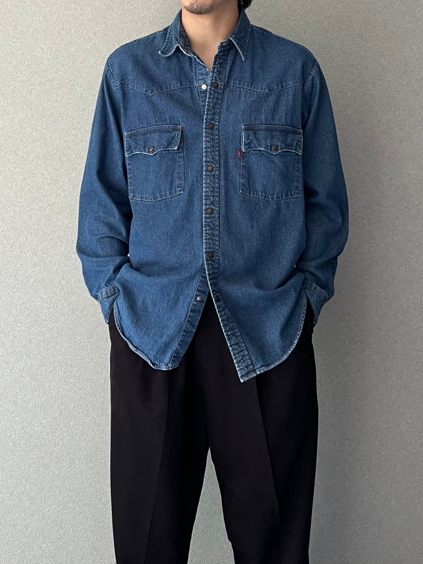 80's Levi's denim western shirt