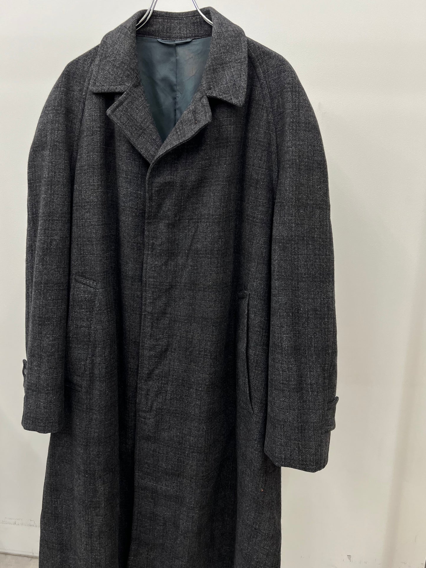 60's Alligator wool balmacaan coat