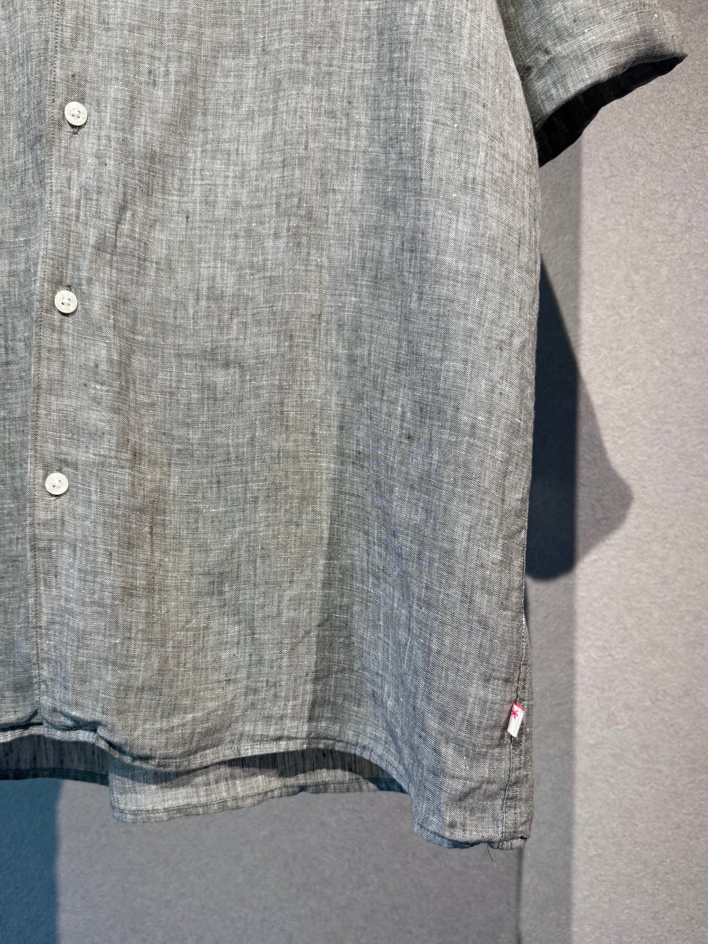 00's SACOOR brothers linen open collar shirt