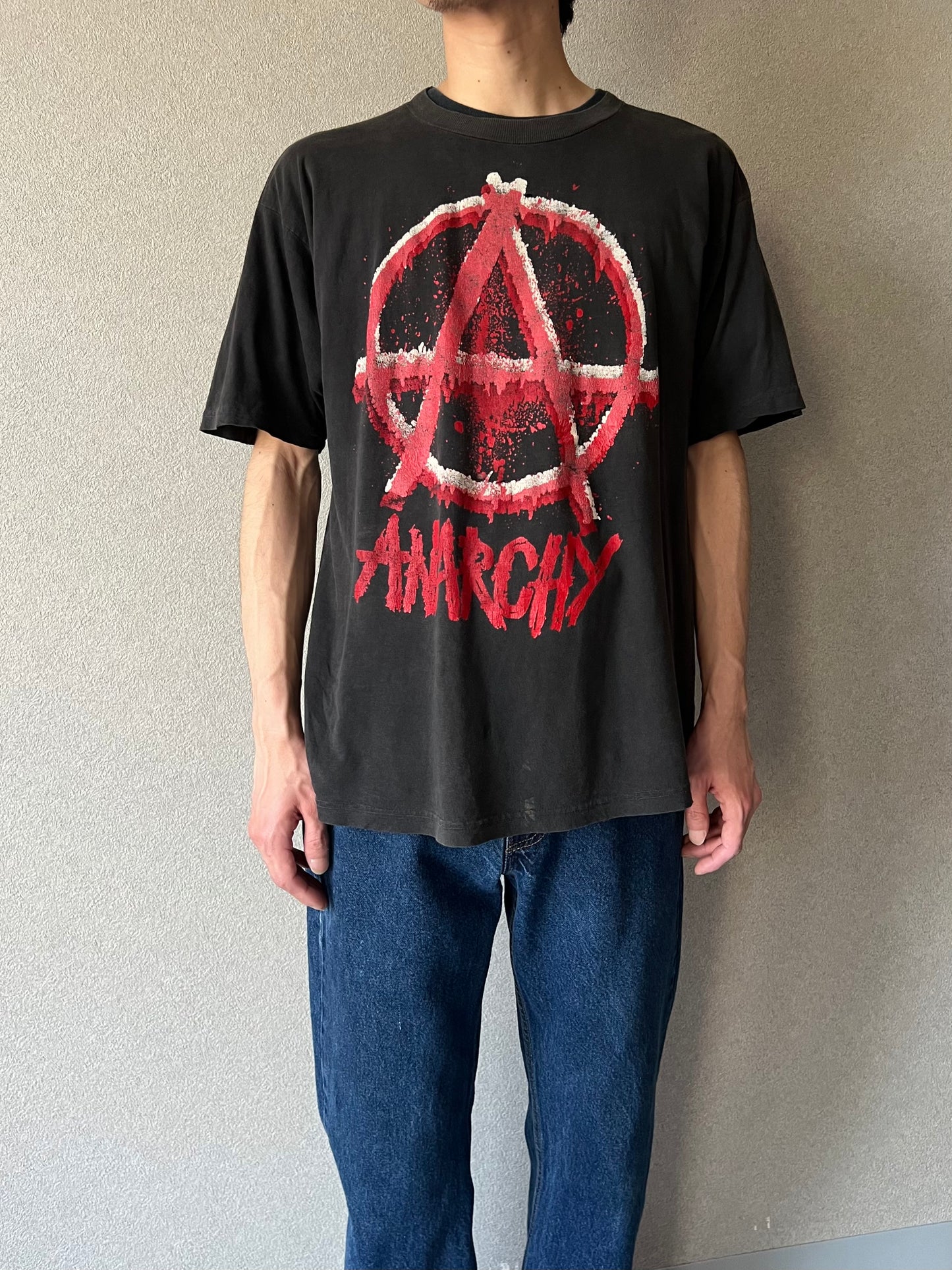 90's Anarchy Symbol print t-shirt