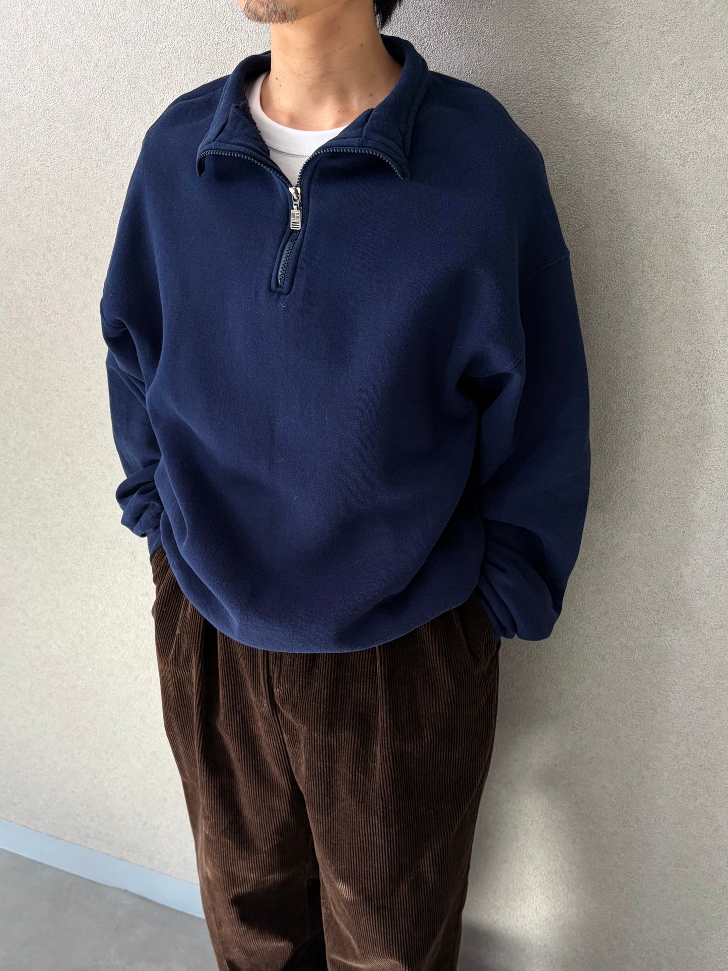 90's RUSSELL half zip sweater