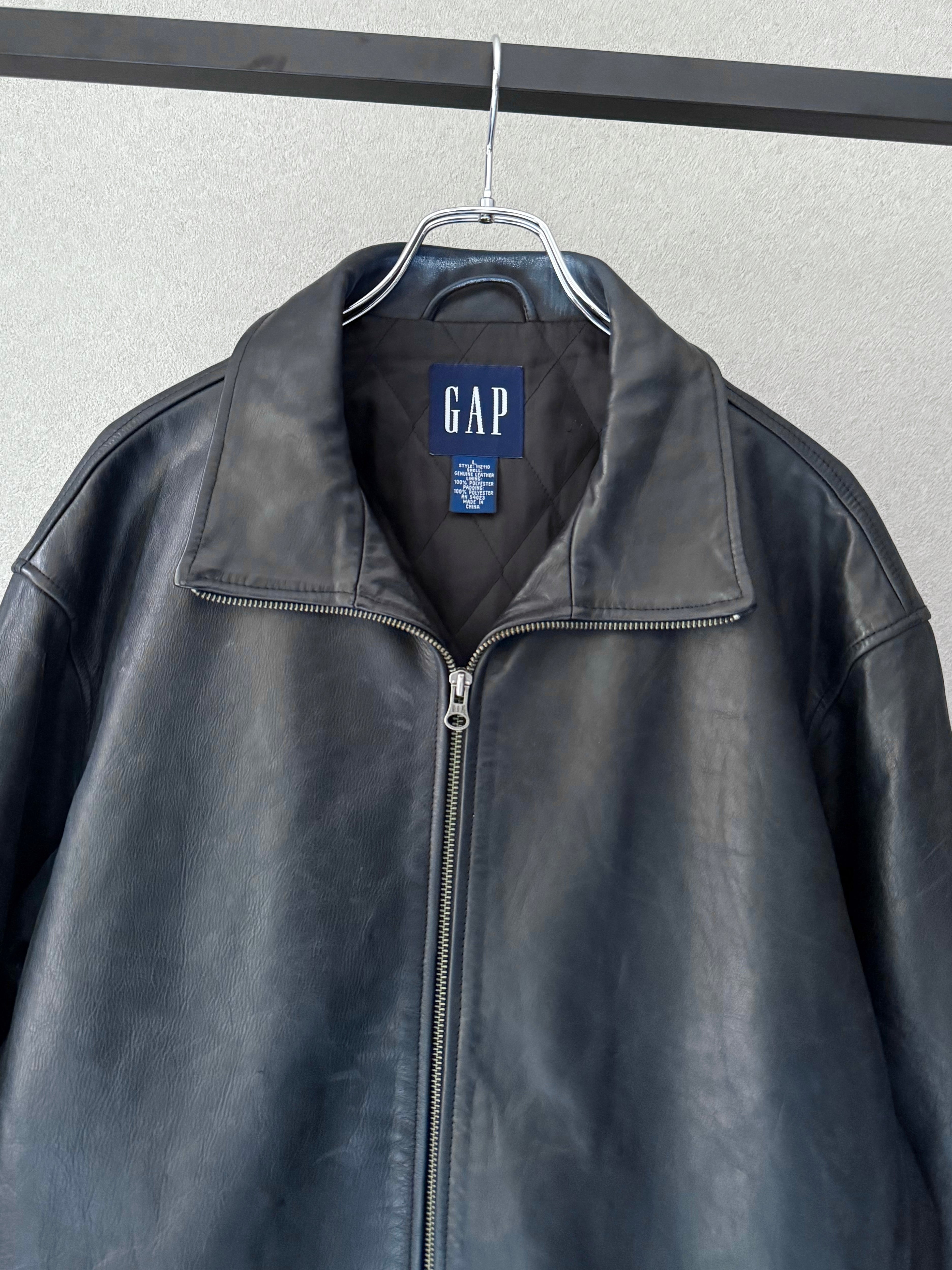 00s GAP leather jacket レザージャケット 00's GAP leather jacket – HARU CLOTHING STORE