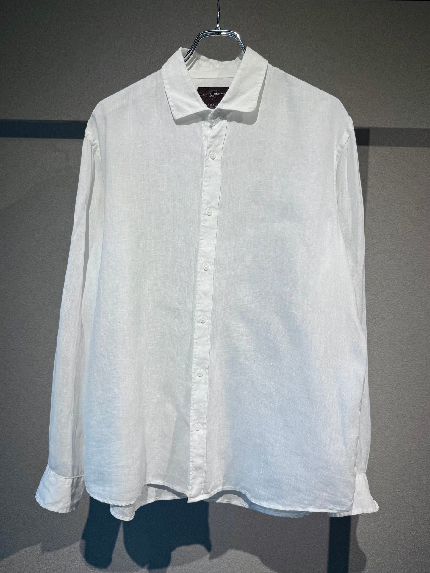 00's BLACK BROWN linen shirt