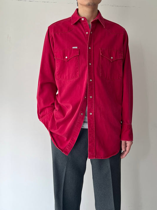 80's carhartt denim western shirt