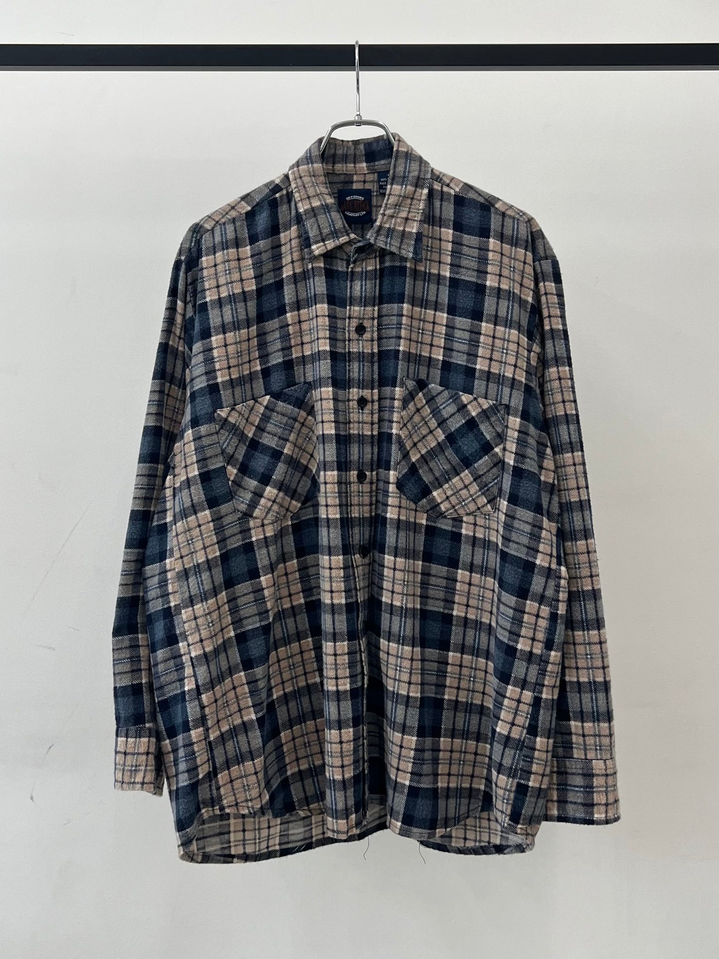 80's SAUGATUCK print flannel shirt