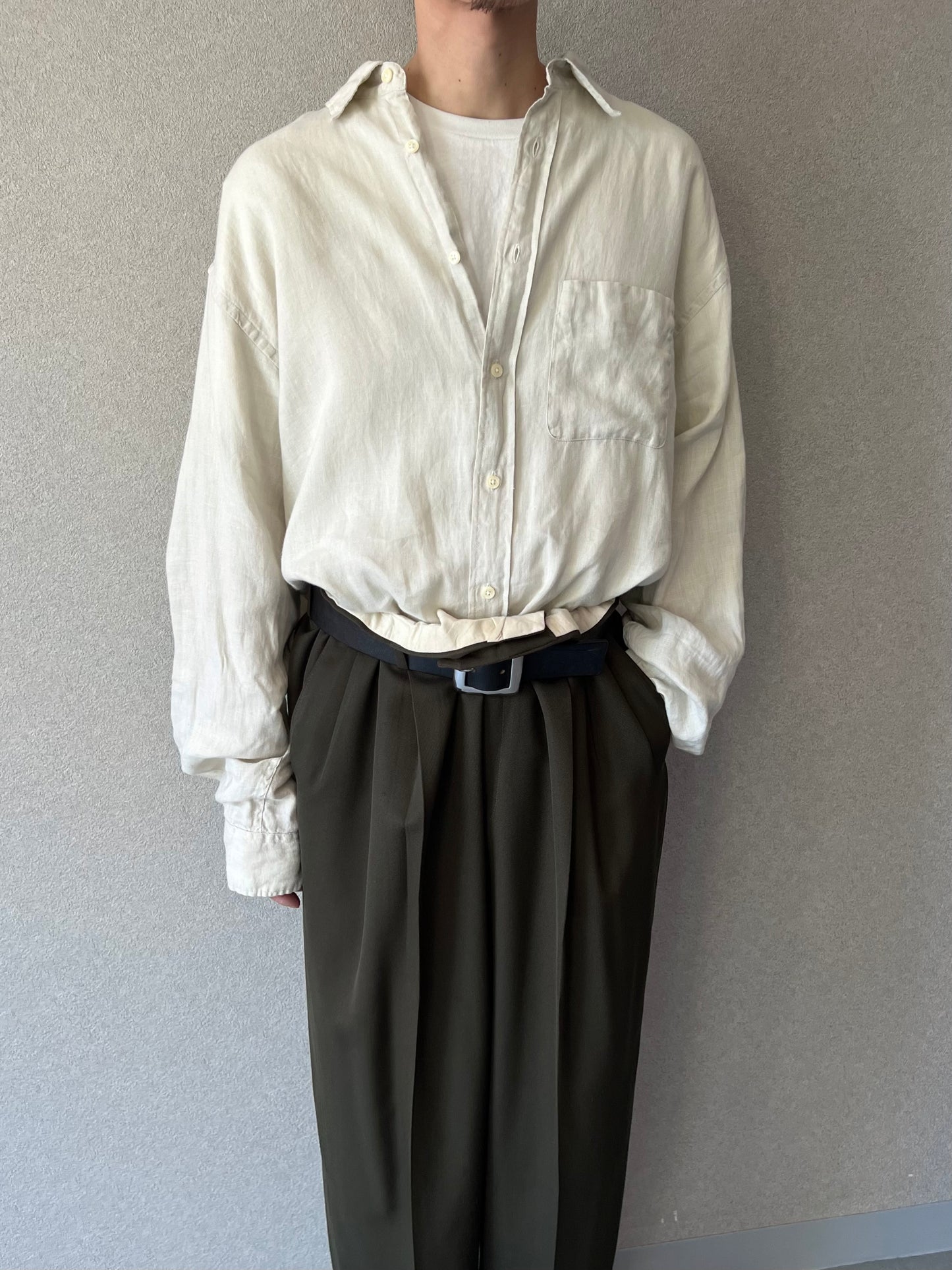 00's BANANA REPUBLIC irish linen shirt