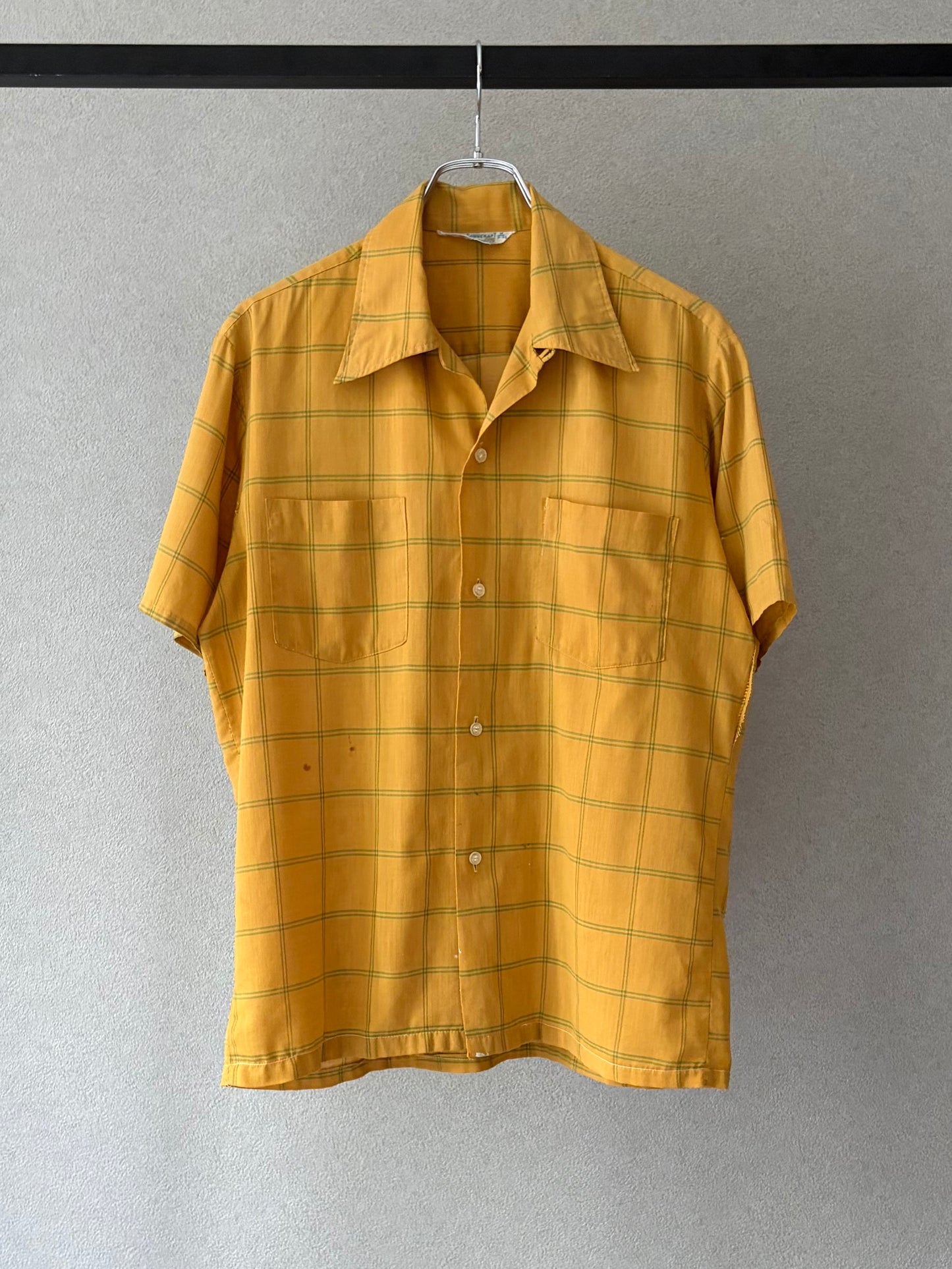 70's TOWNCRAFT open collar shirt