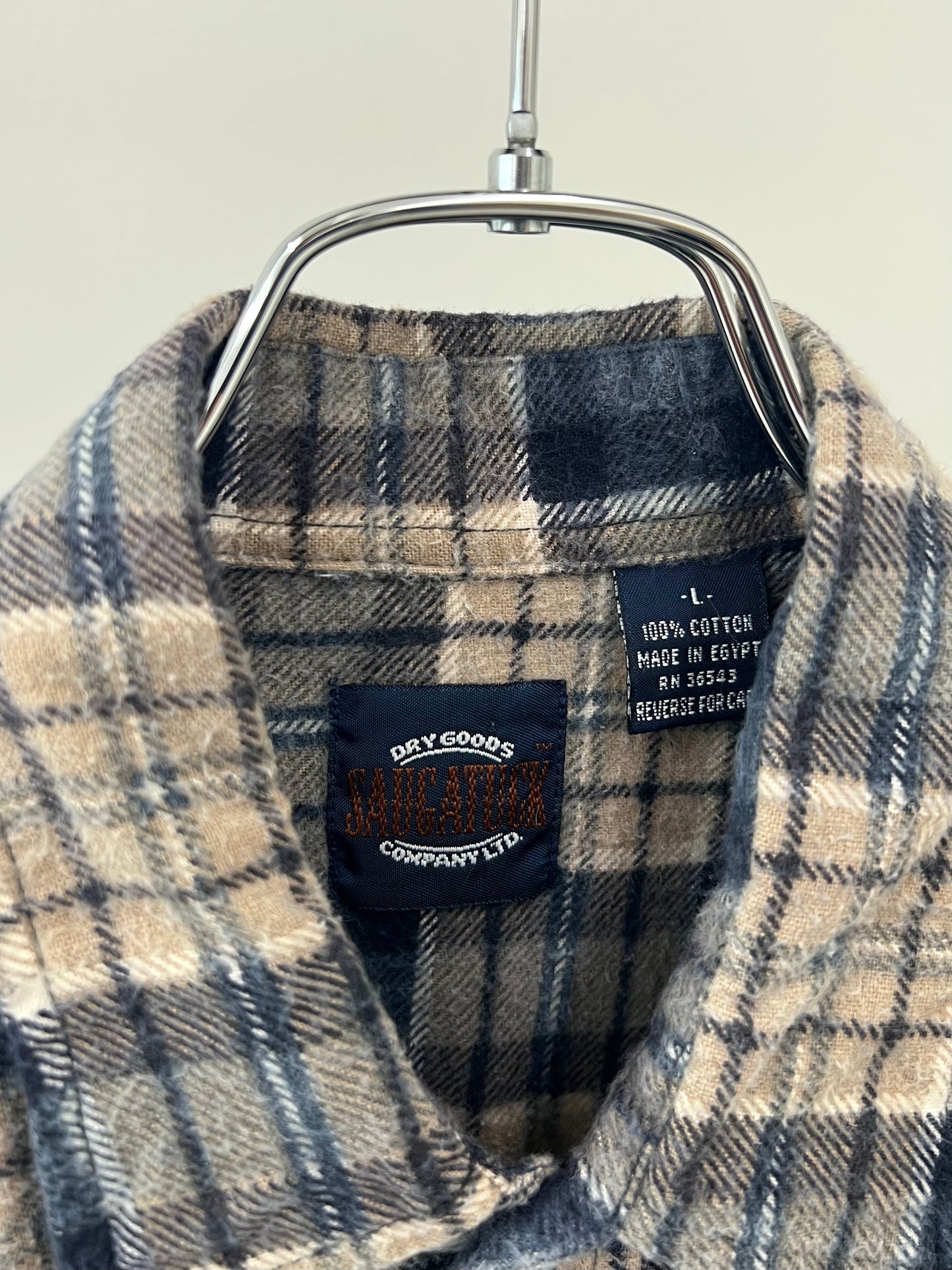 80's SAUGATUCK print flannel shirt
