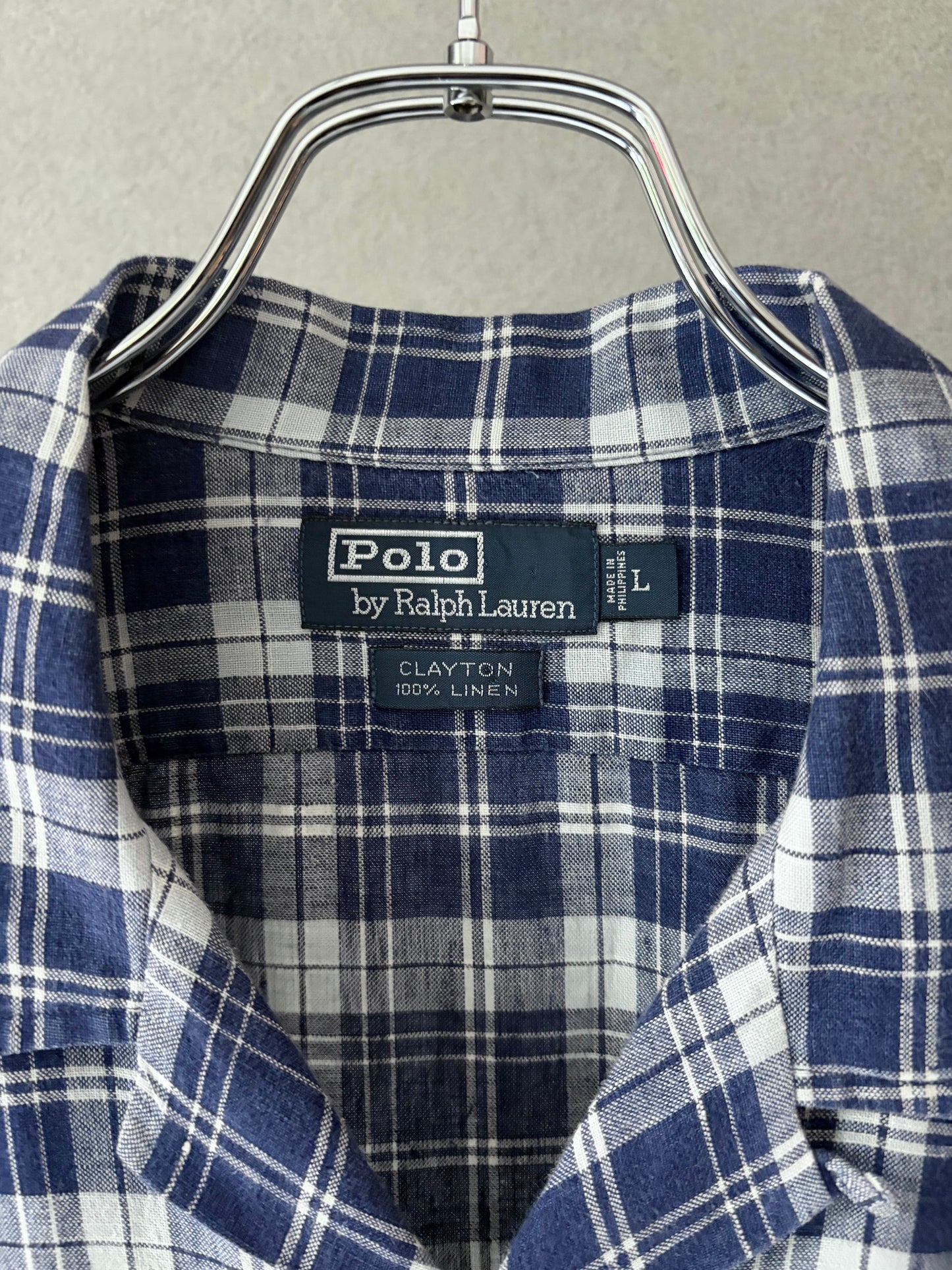 90's Polo Ralph Lauren linen open collar shirt "CLAYTON"