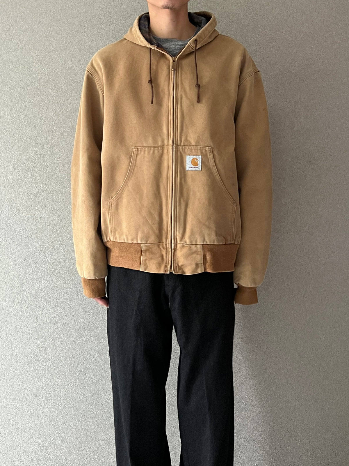 80's carhartt flannel lining work jacket "Made in USA"