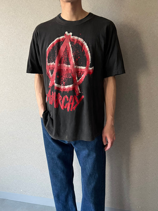 90's Anarchy Symbol print t-shirt