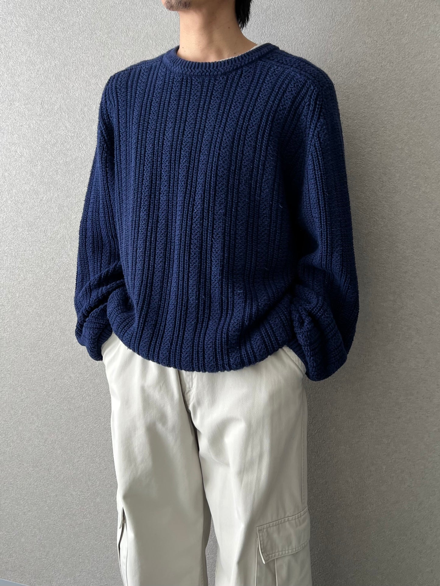 90's ST.JOHN'S BAY ramie×cotton knit sweater