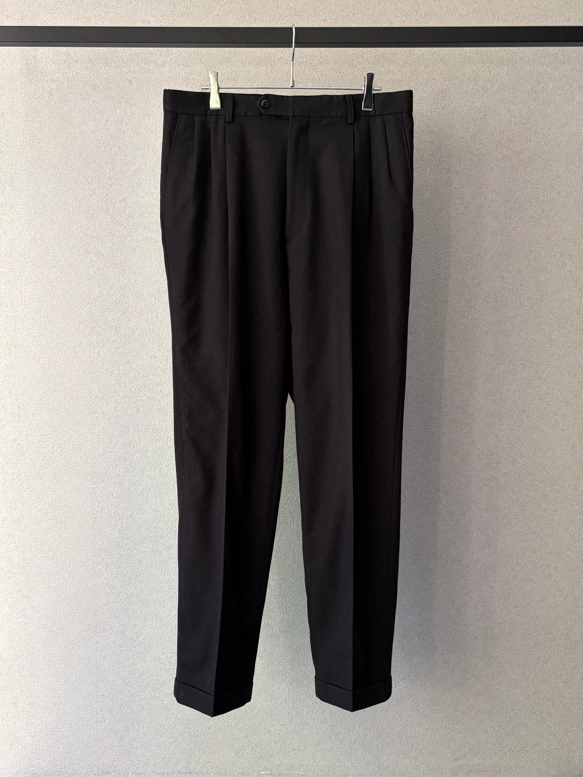 90's UNKNOWN wool flannel slacks "Made in ITALY"