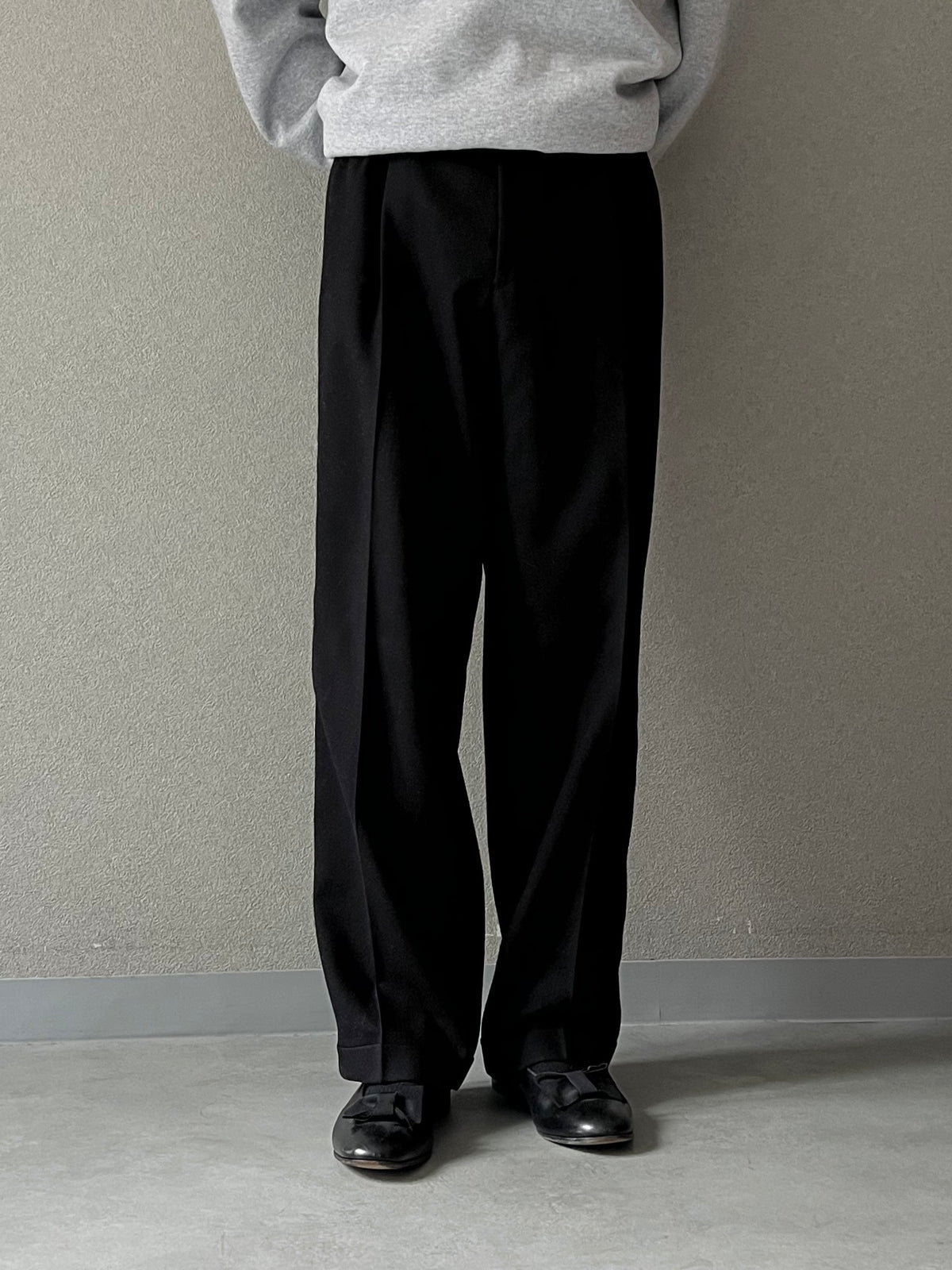 90's UNKNOWN wool flannel slacks "Made in ITALY"