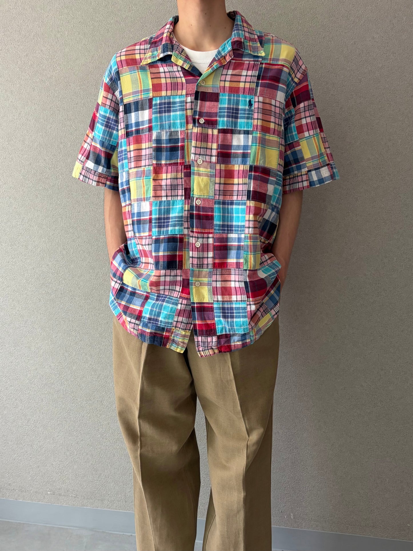 90's Polo Ralph Lauren open collar shirt "ANDY CAMP"