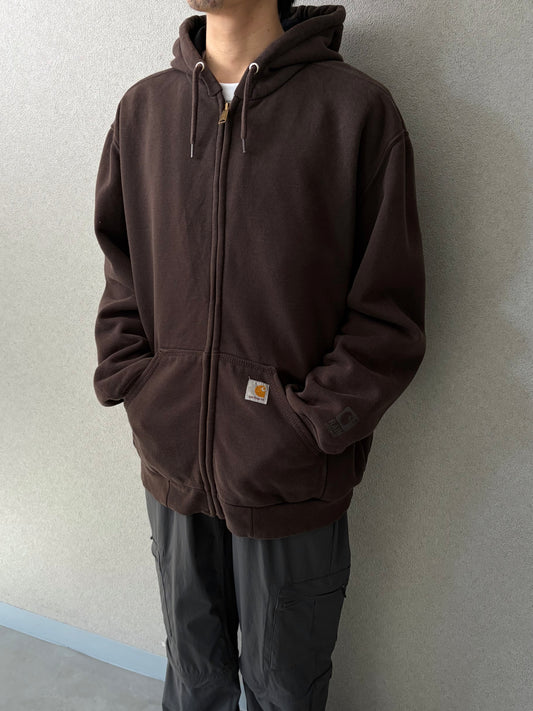 00's carhartt mesh lining zip up sweat hoodie